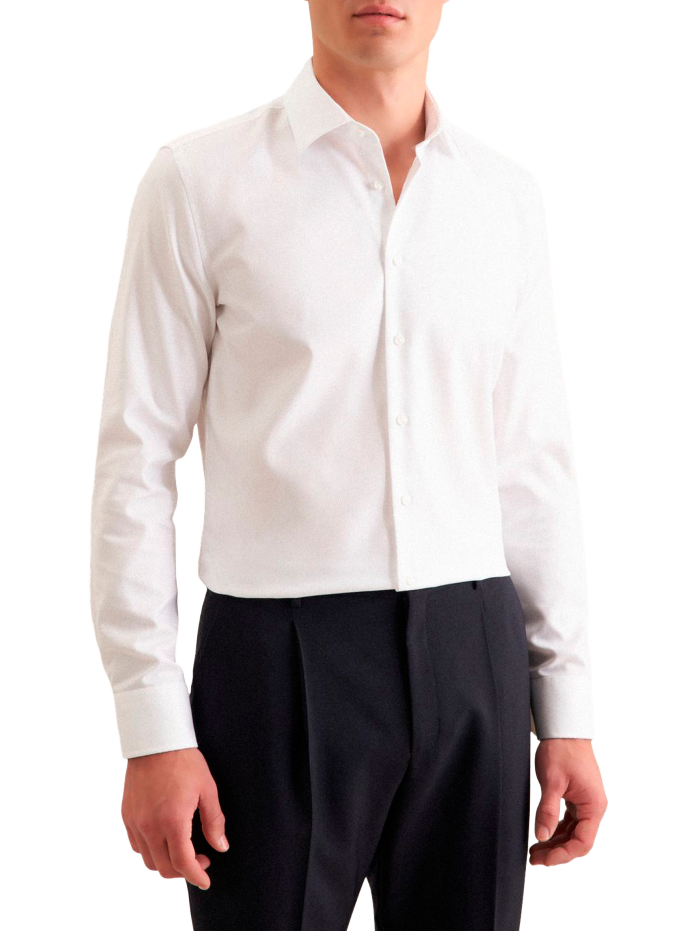 SEIDENSTICKER Kent-collar shirt White