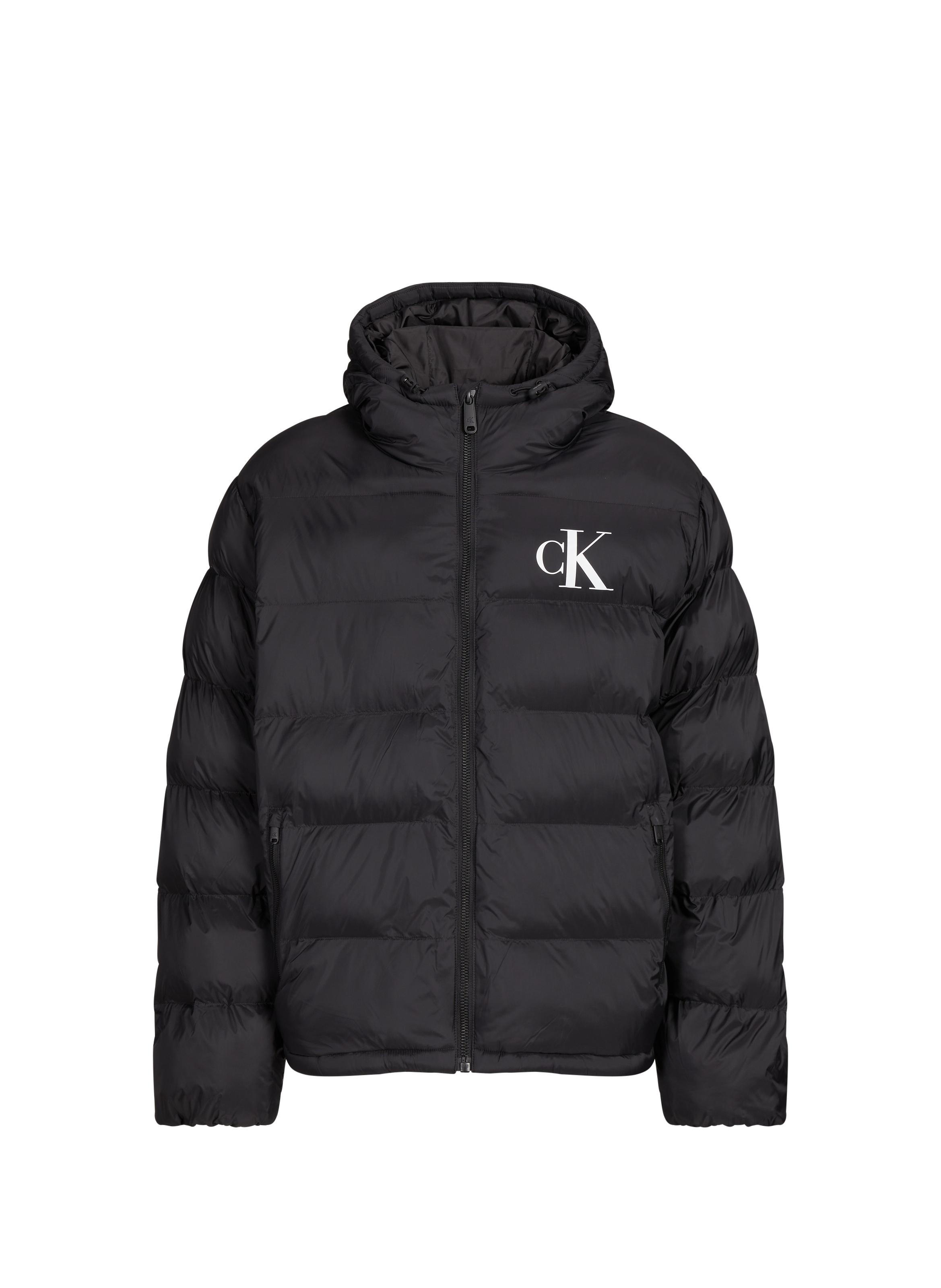 Quilted straight plain jacket CALVIN KLEIN Black