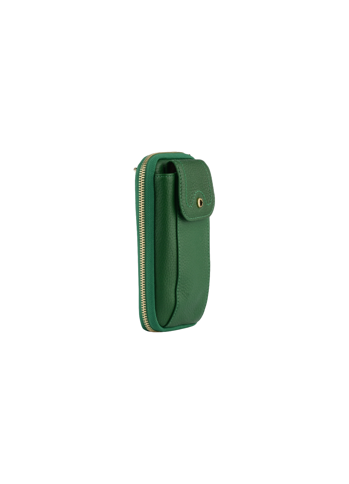 Club | Etui téléphone portable en cuir de veau grainé POURCHET Vert