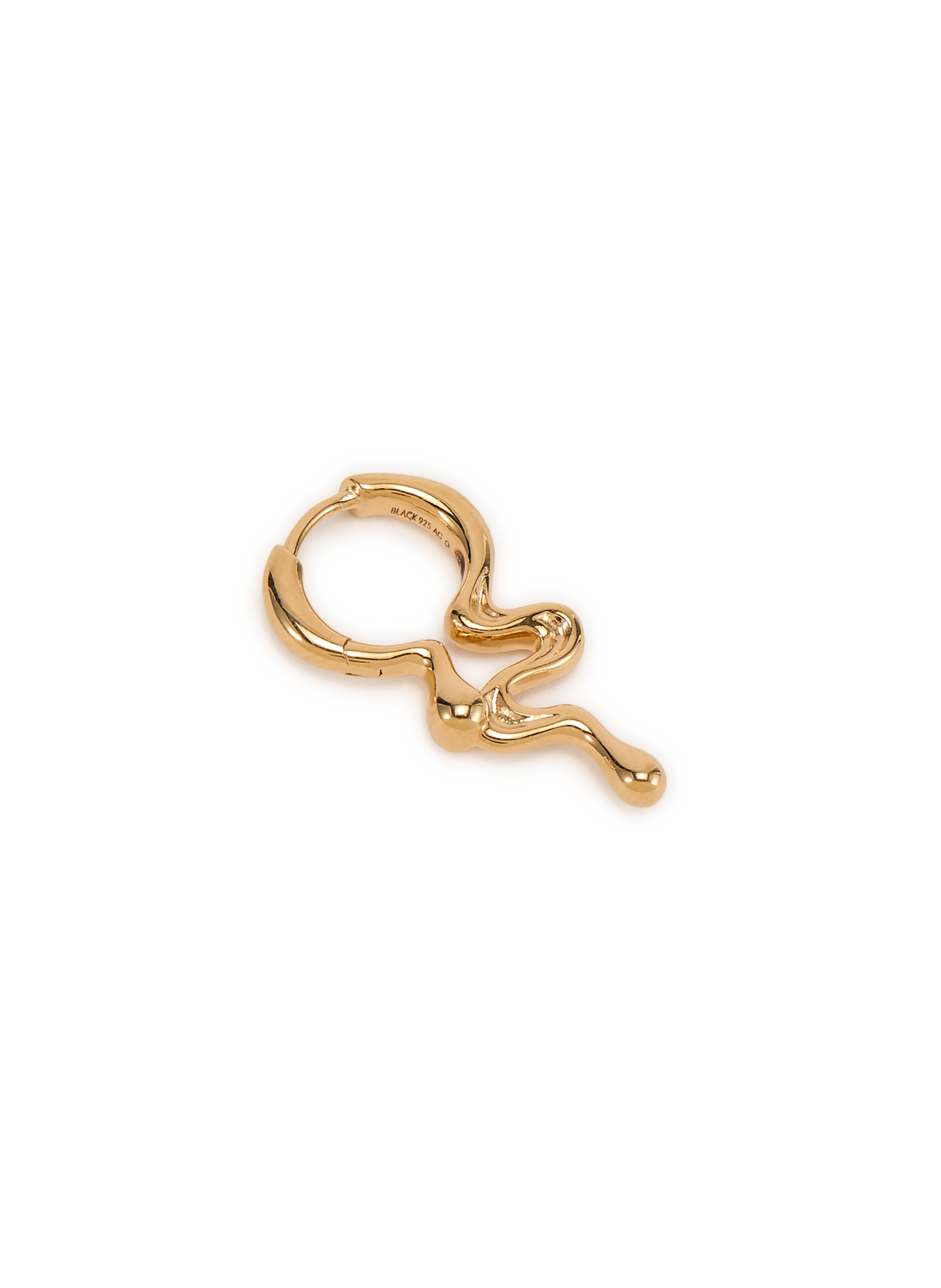 Boucle d'oreille Maya Huggie en argent MARIA BLACK Doré