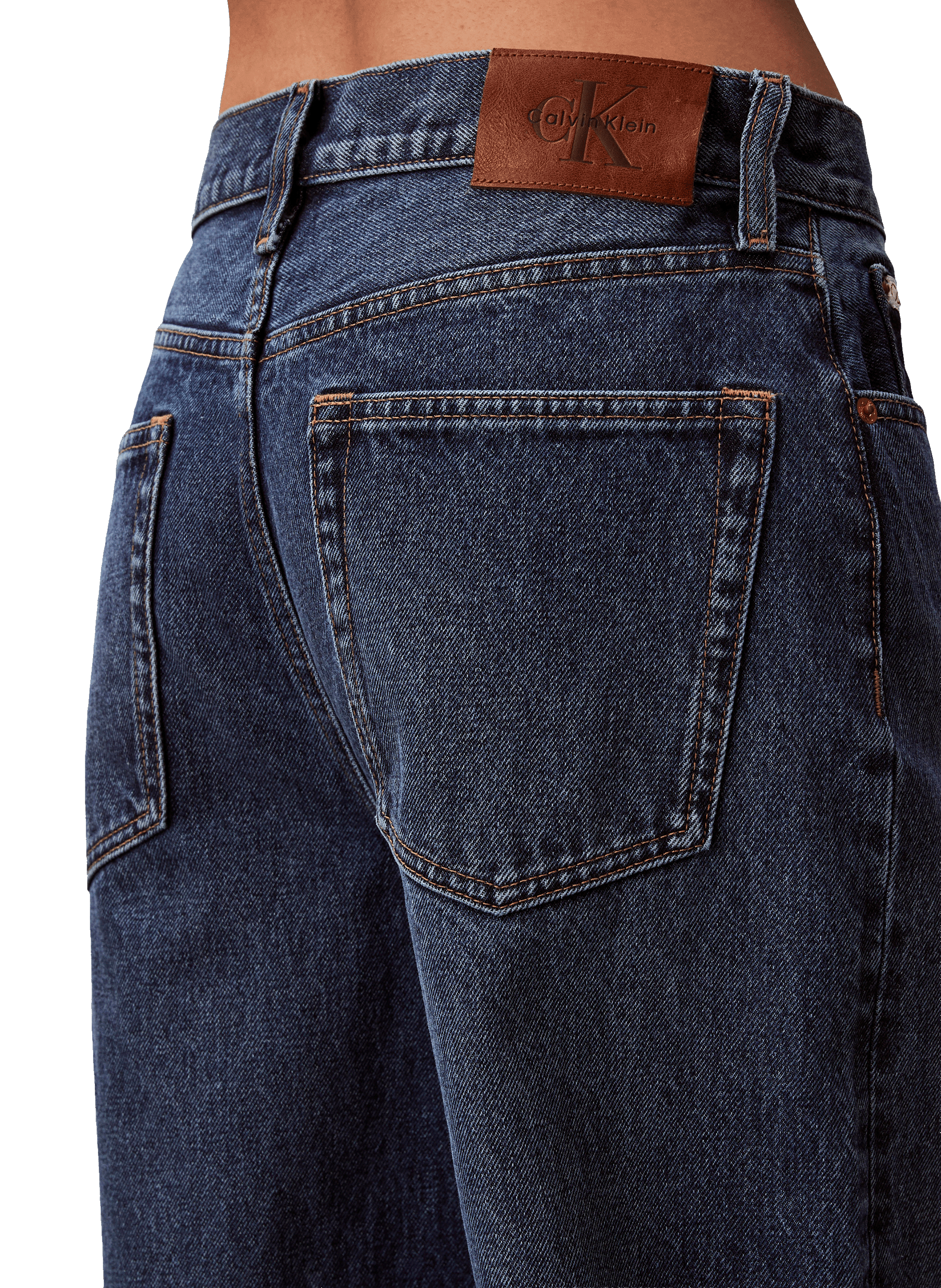 Jean ample en coton CALVIN KLEIN Bleu