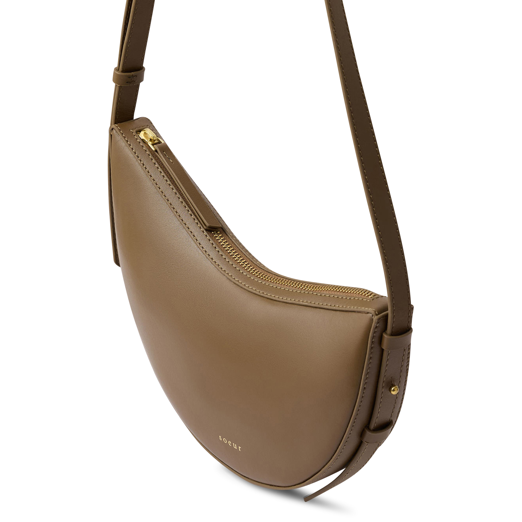 Mini sac à main en cuir wino mini SOEUR Marron