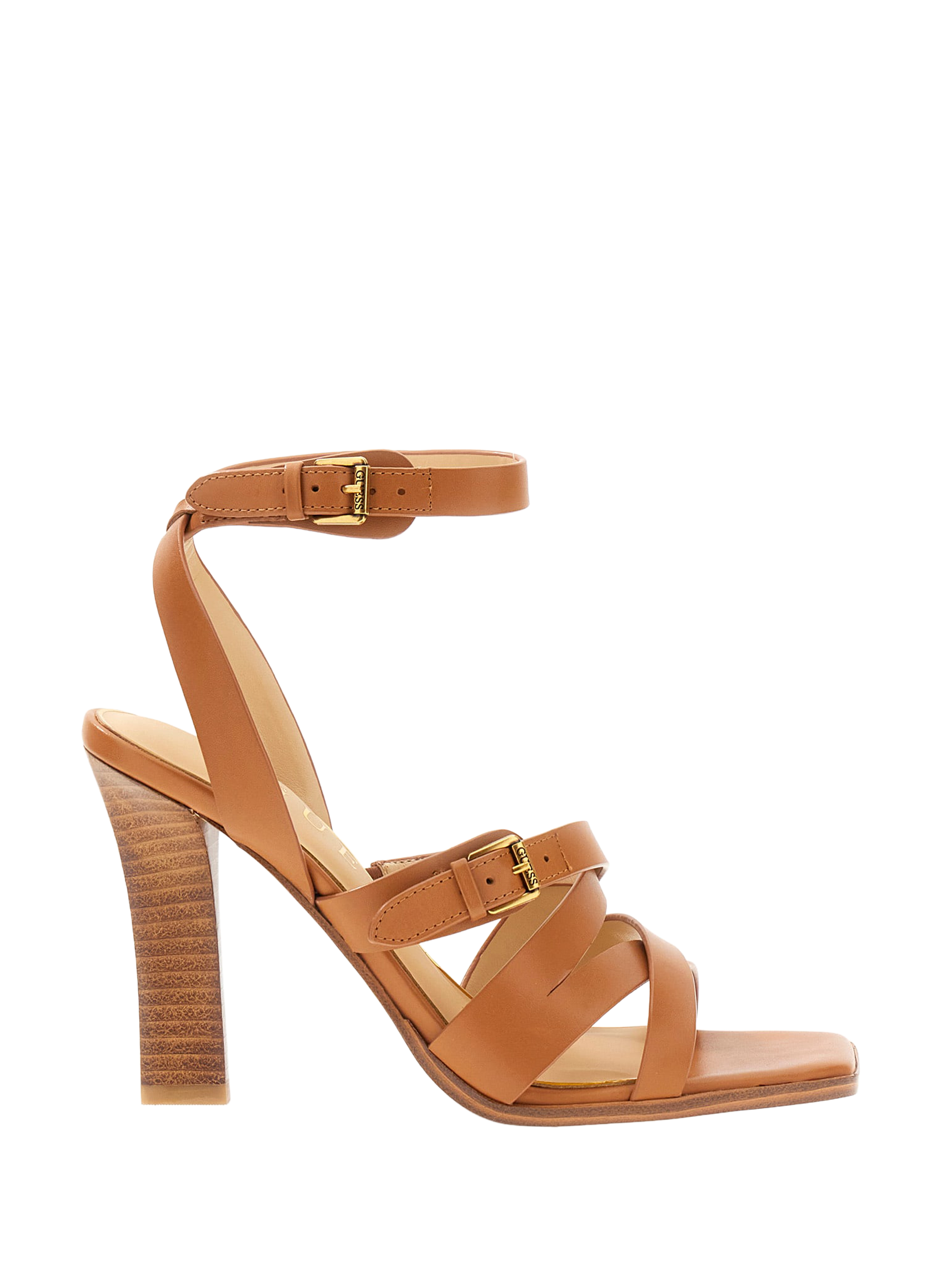 Sandalen van koeienleer GUESS Bruin
