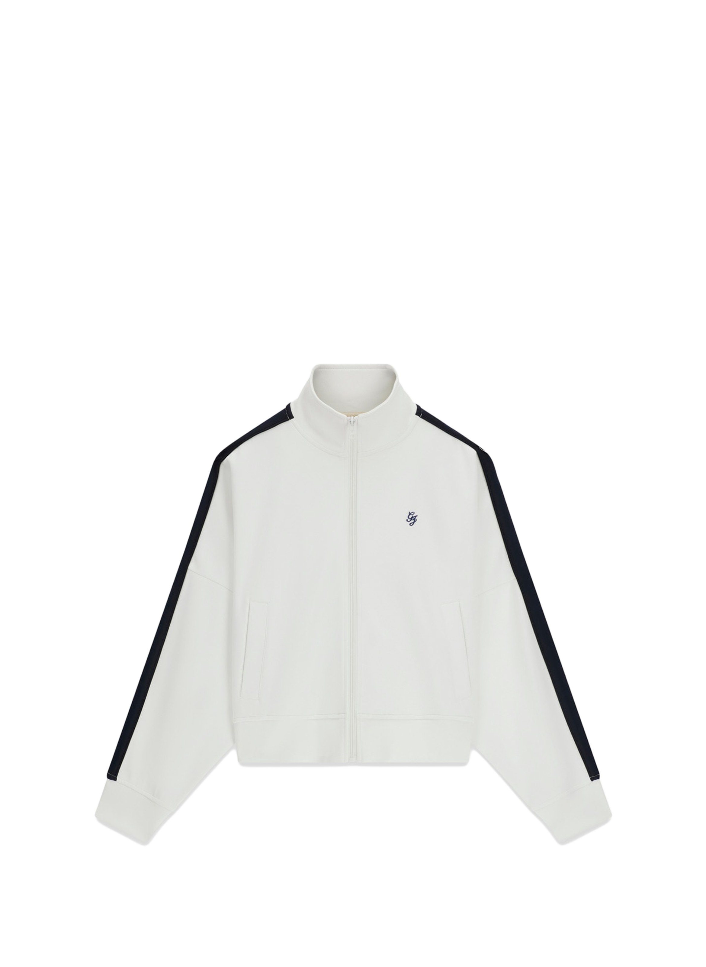 Sweatshirt met rits en opstaande kraag GUESS Wit