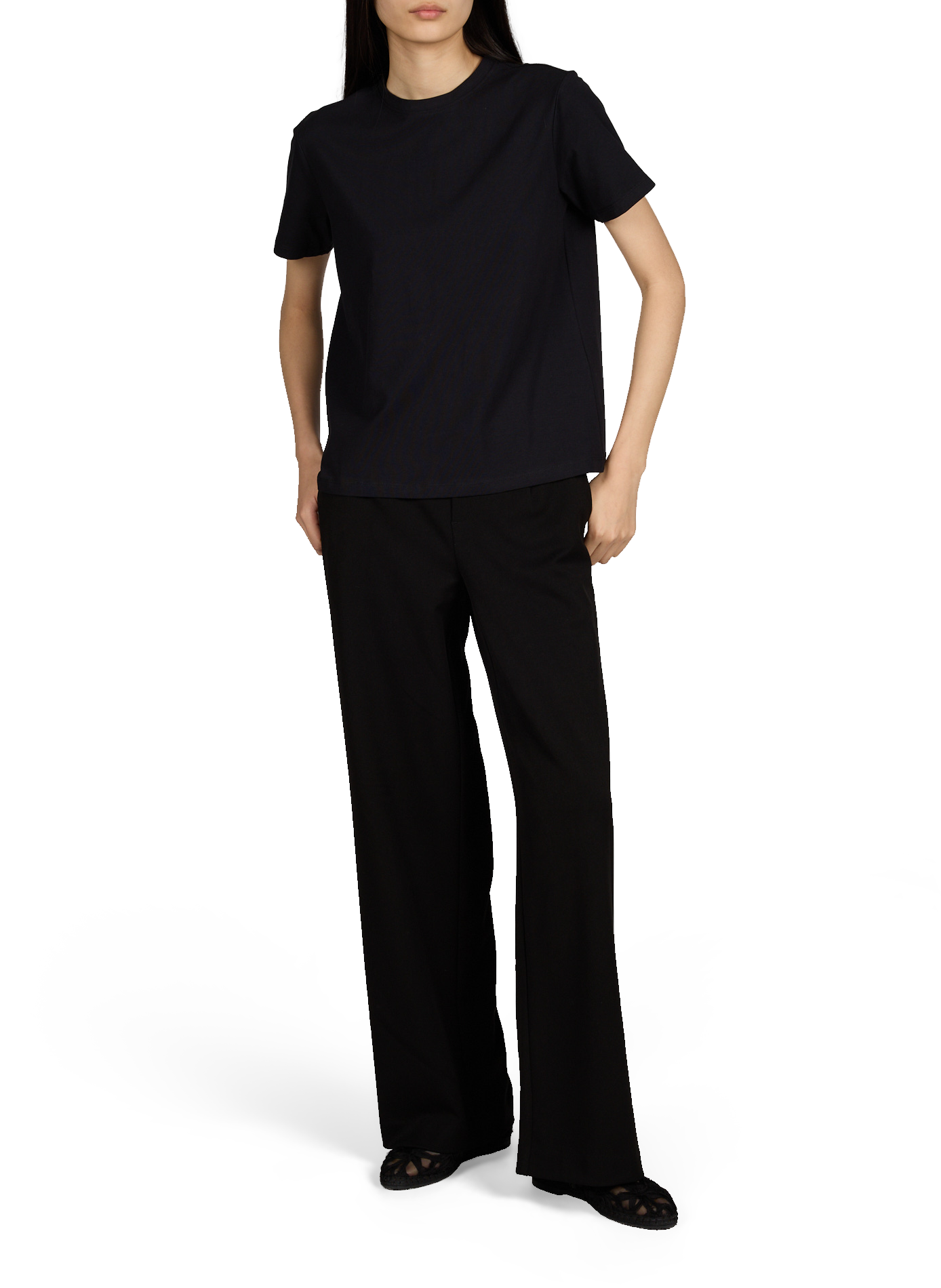 T-shirt Vinora en coton mélangé VILA Noir