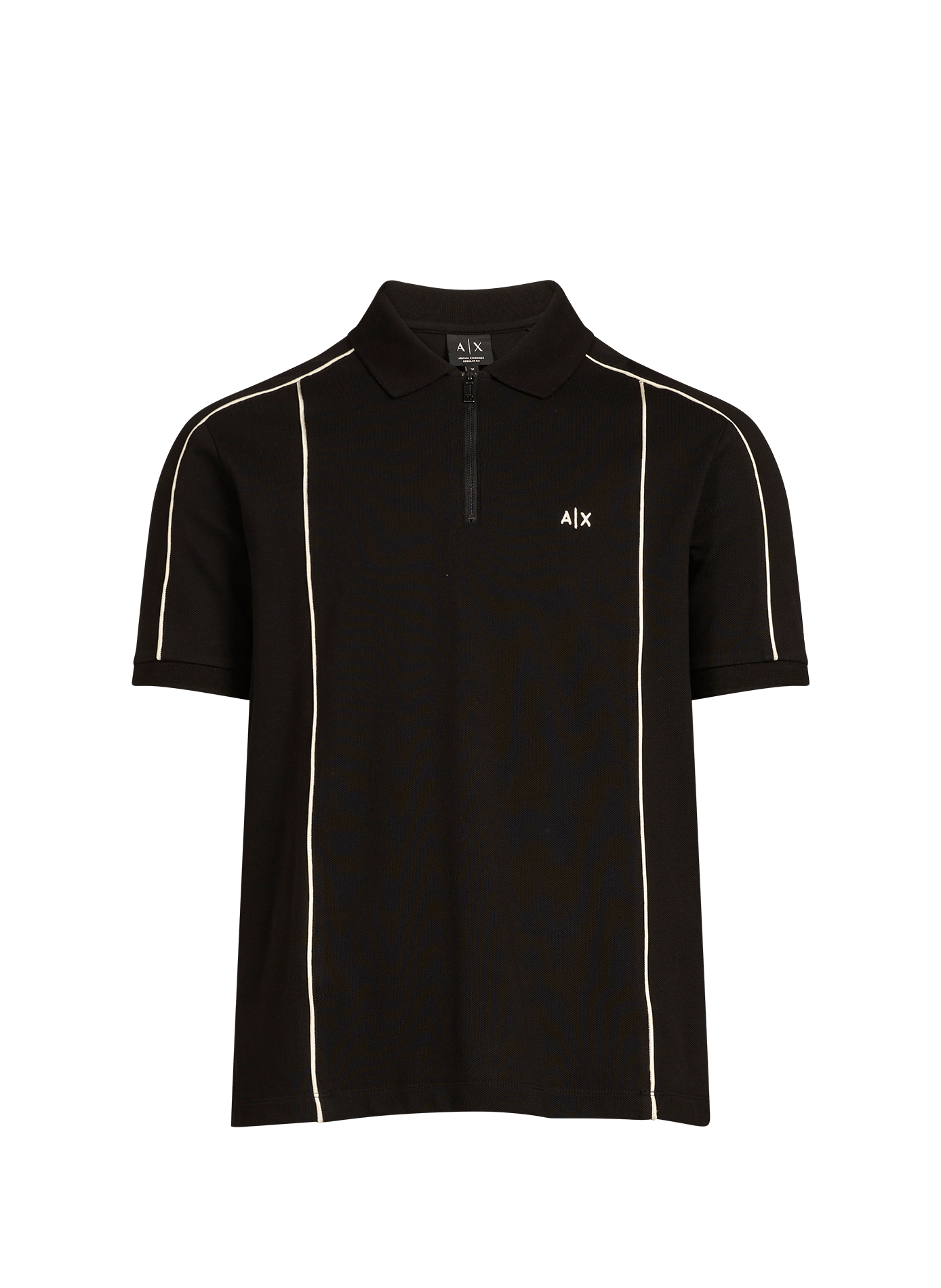 Short-sleeved polo in piqué cotton ARMANI EXCHANGE Black