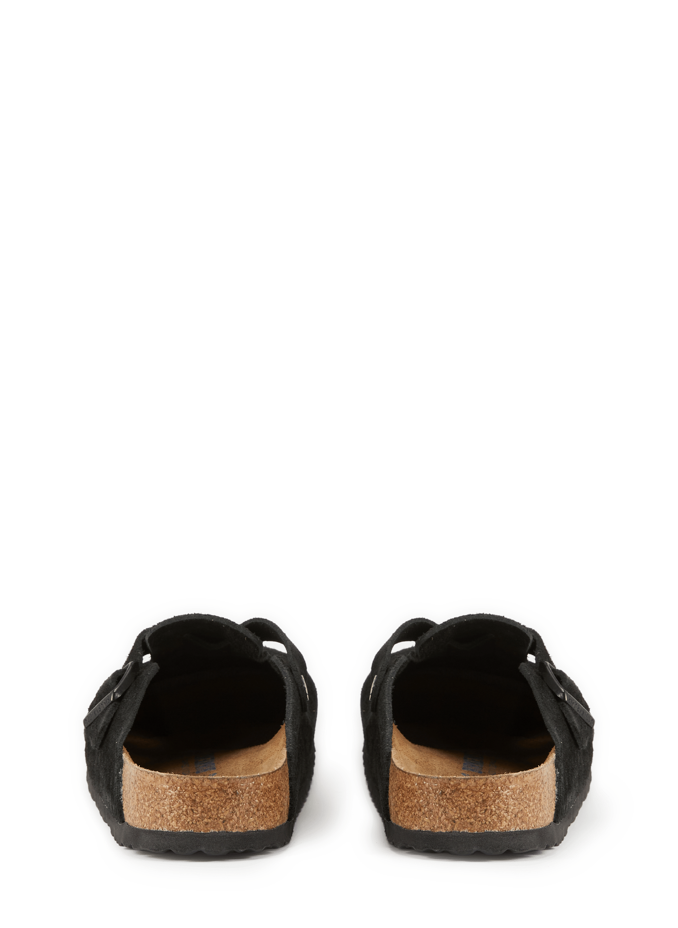 Mules Boston en cuir suédé Noir