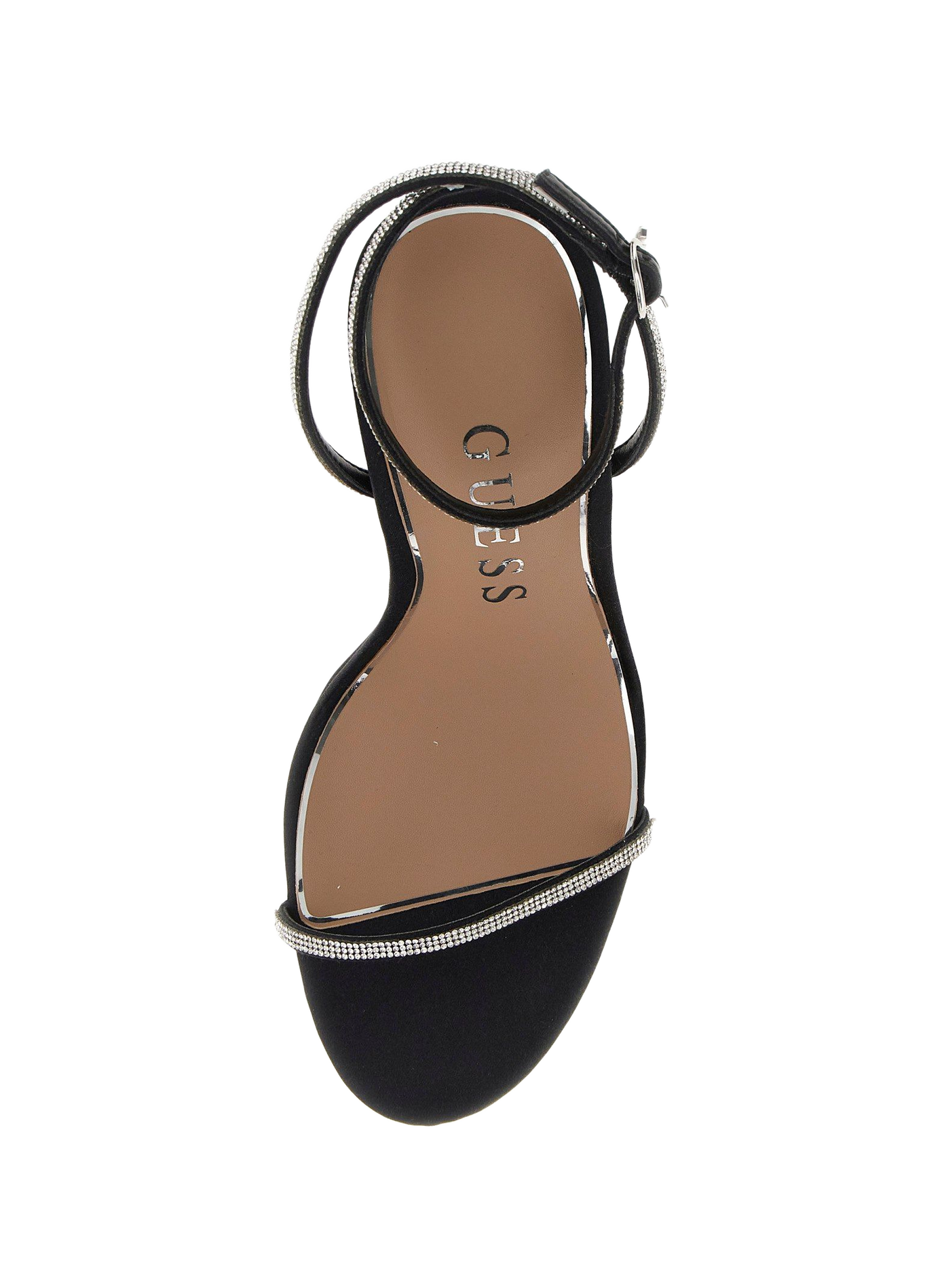 Sandali con tacco Charmer con strass. GUESS Nero