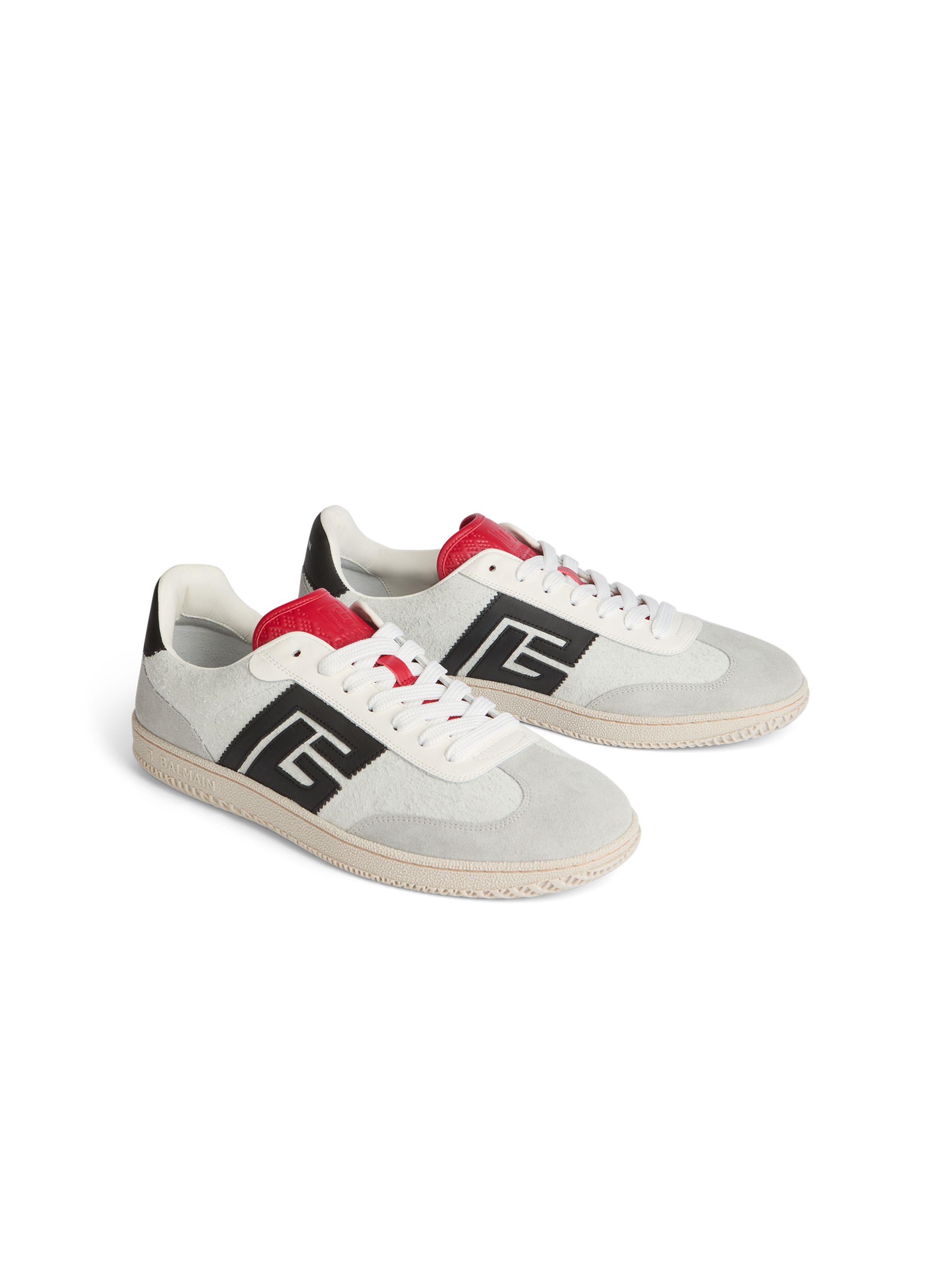 Baskets balmain swan en cuir suédé et lisse BALMAIN Multicolore