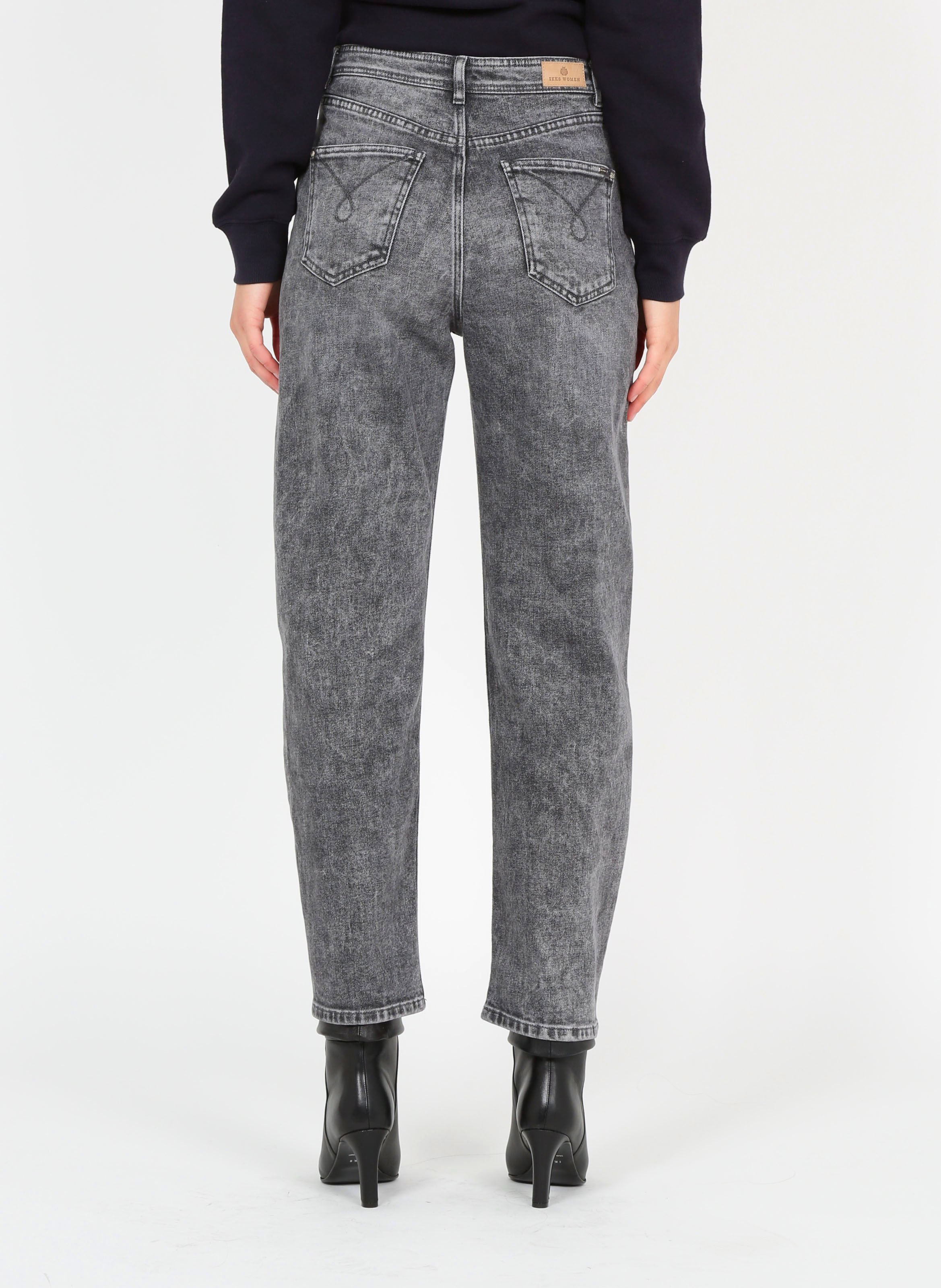 Jean slouchy en coton délavé alice IKKS Gris
