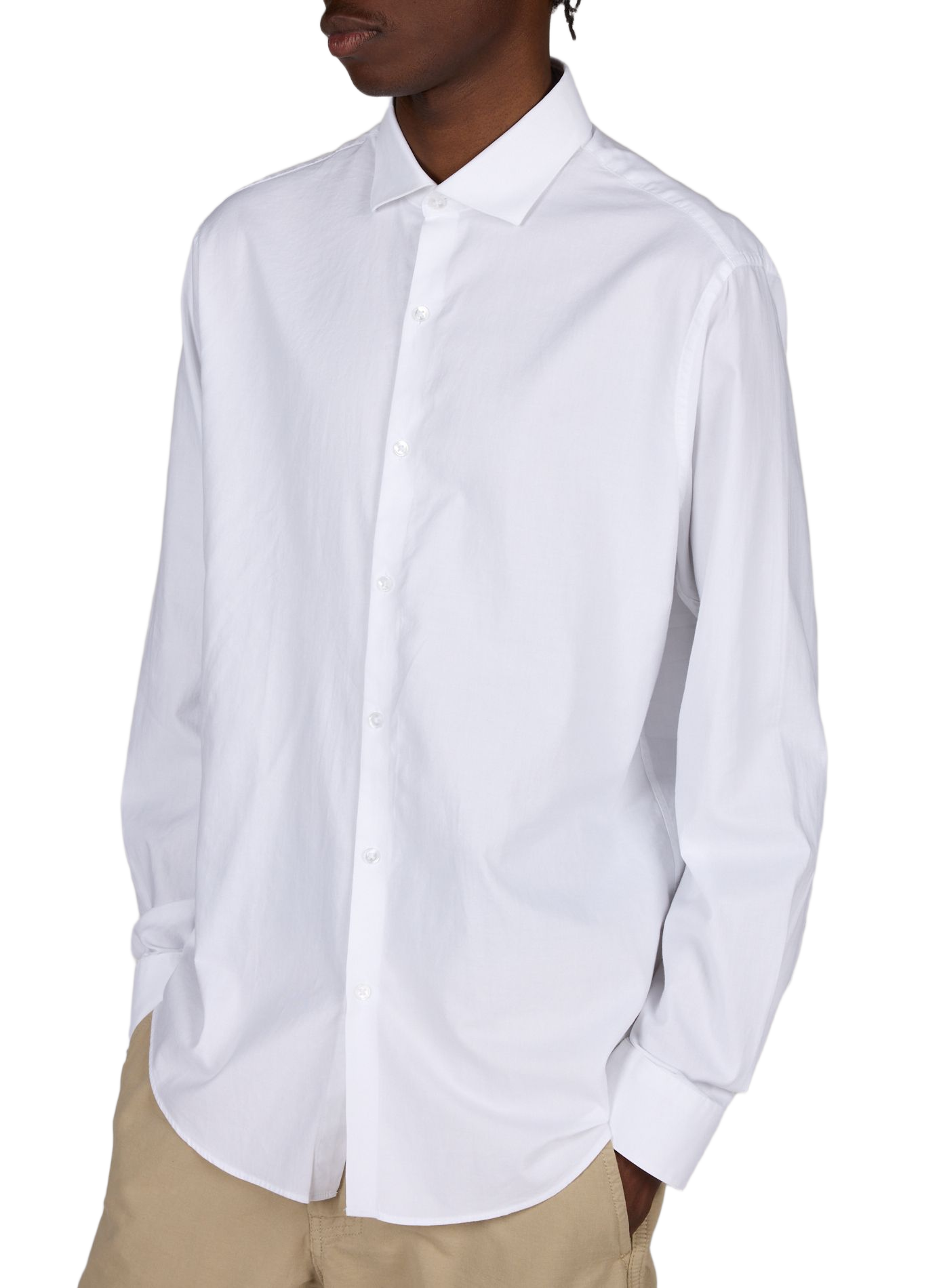Chemise slim fit en coton mélangé CALVIN KLEIN Blanc