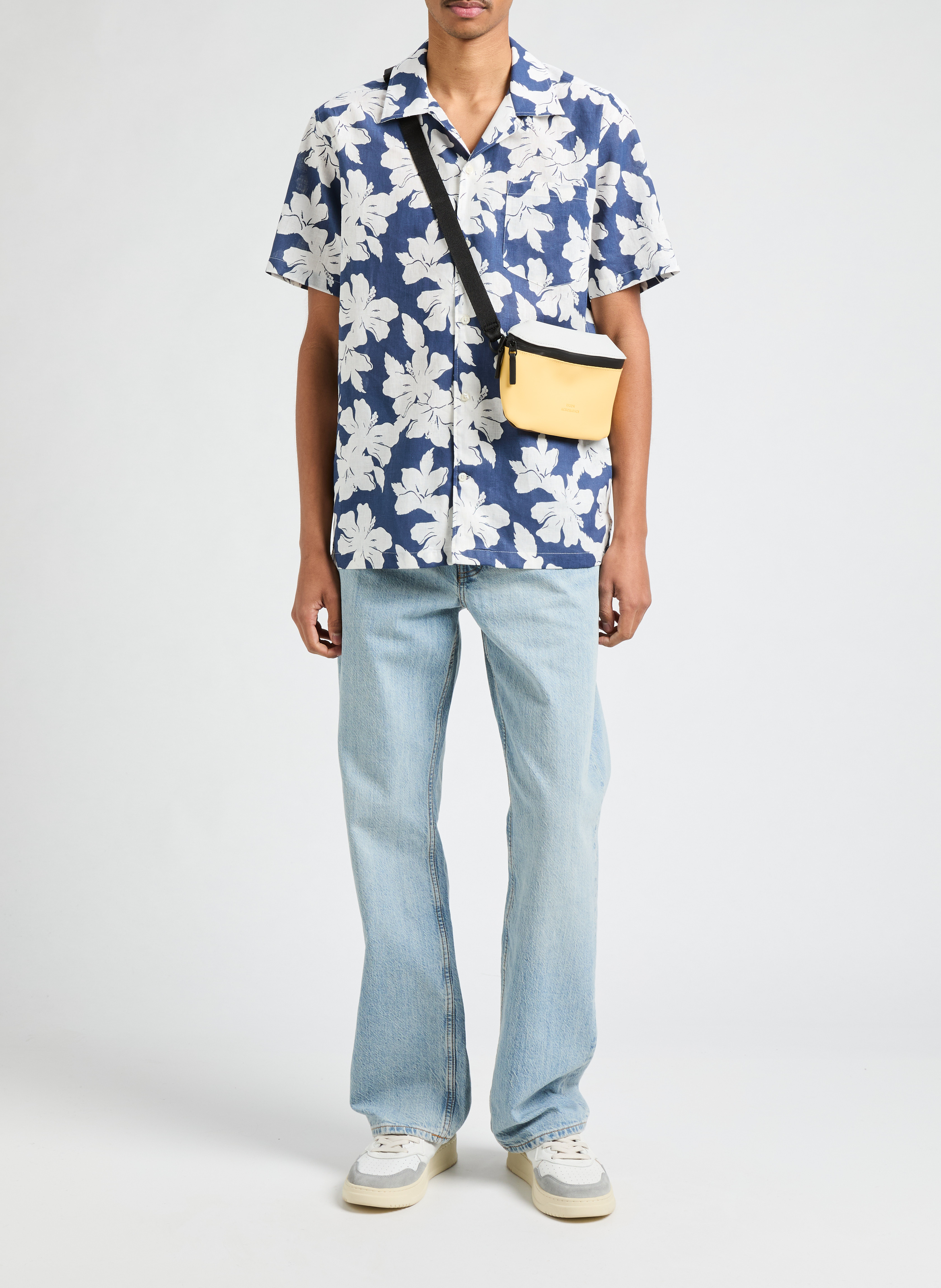 Chemise à fleurs  AU PRINTEMPS PARIS Bleu