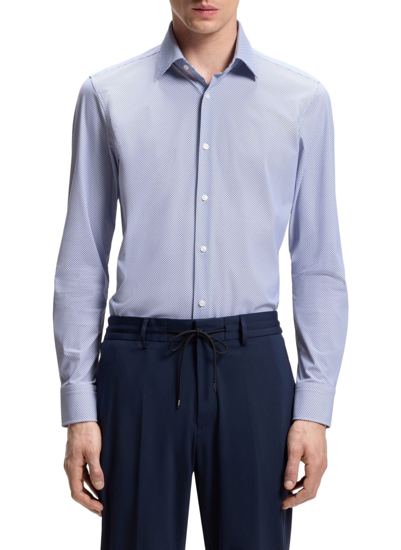 Straight shirt with pattern BOSS Blue