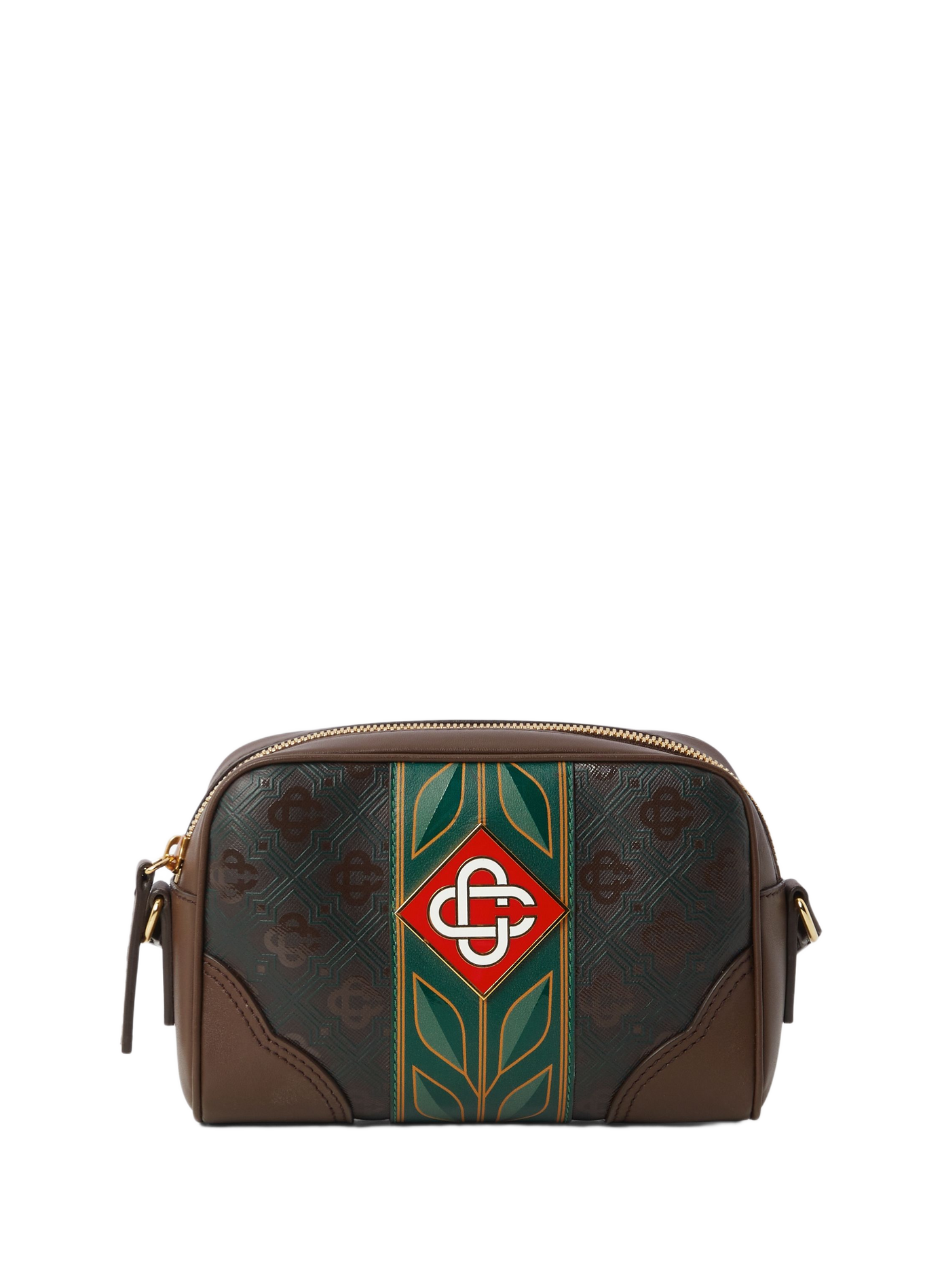 Patterned shoulder bag CASABLANCA PARIS Brown