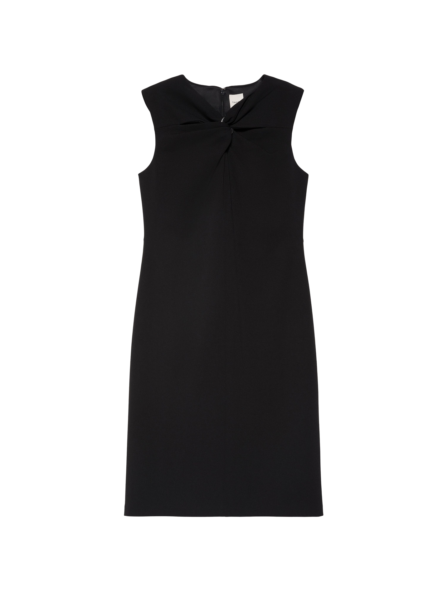 Sleeveless Straight Dress with Bow CALVIN KLEIN Black