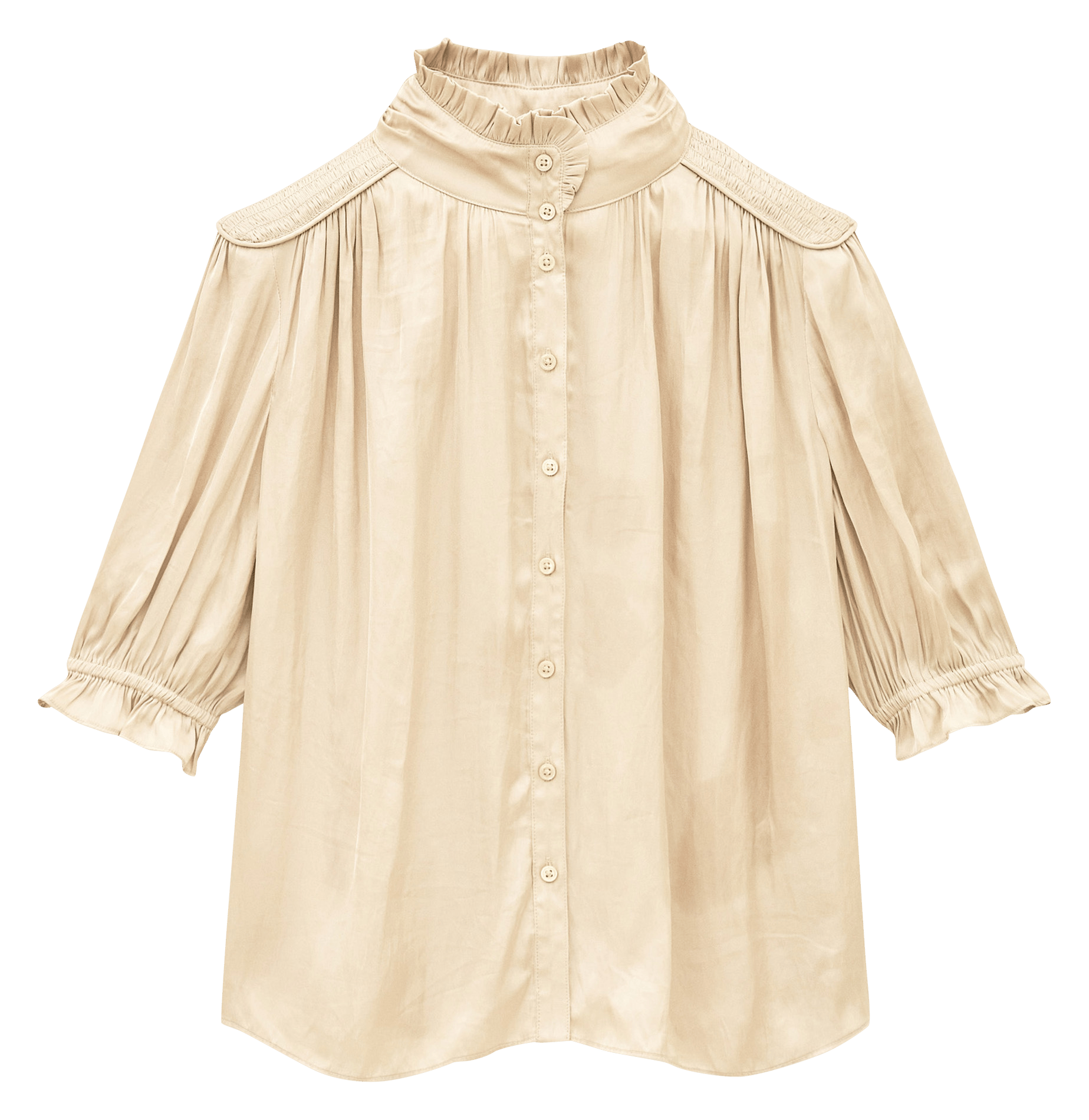Chemise droit col montant unie camila | Beige BA&SH Femme