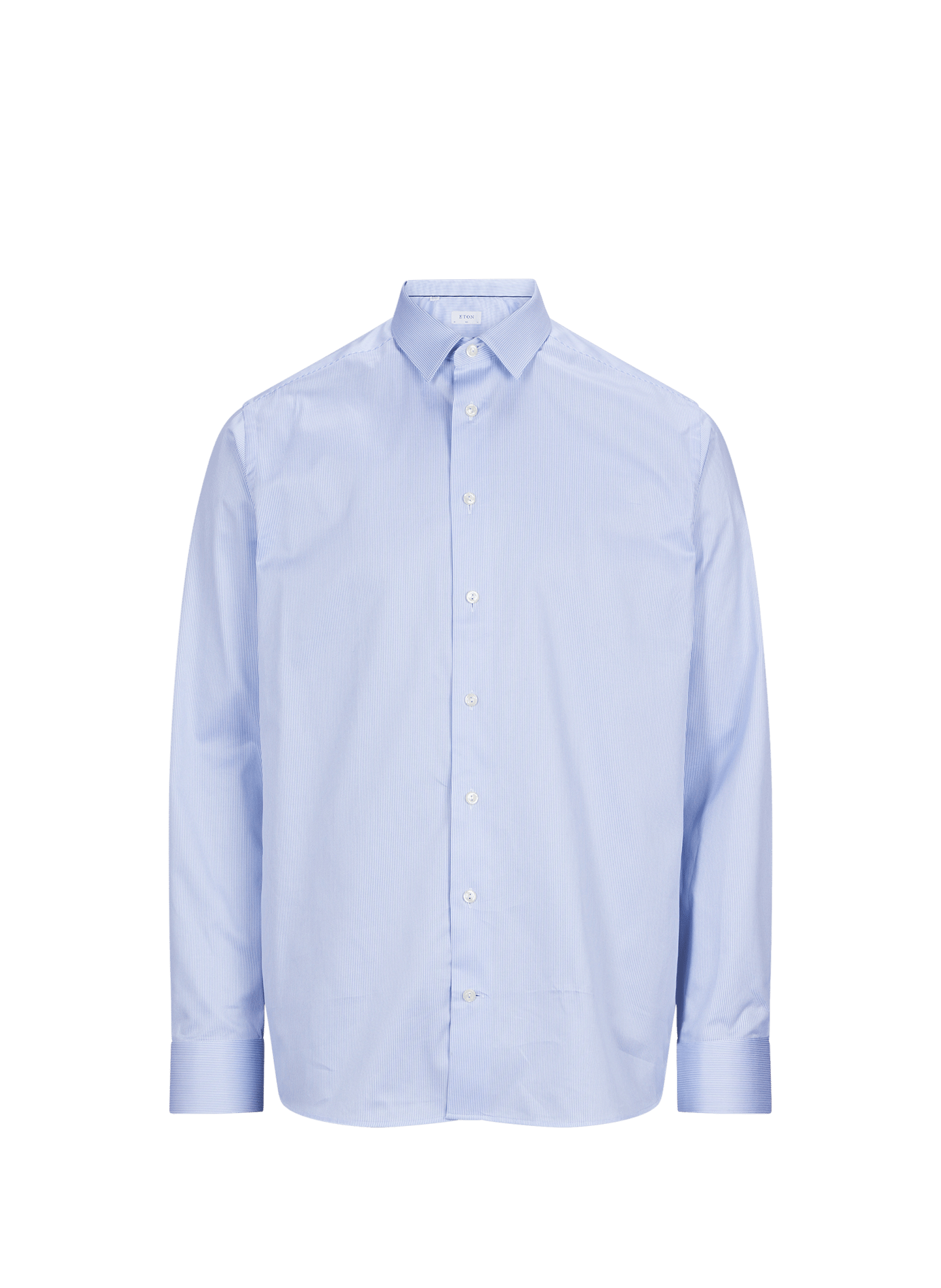 Chemise droite à rayures en coton ETON Bleu