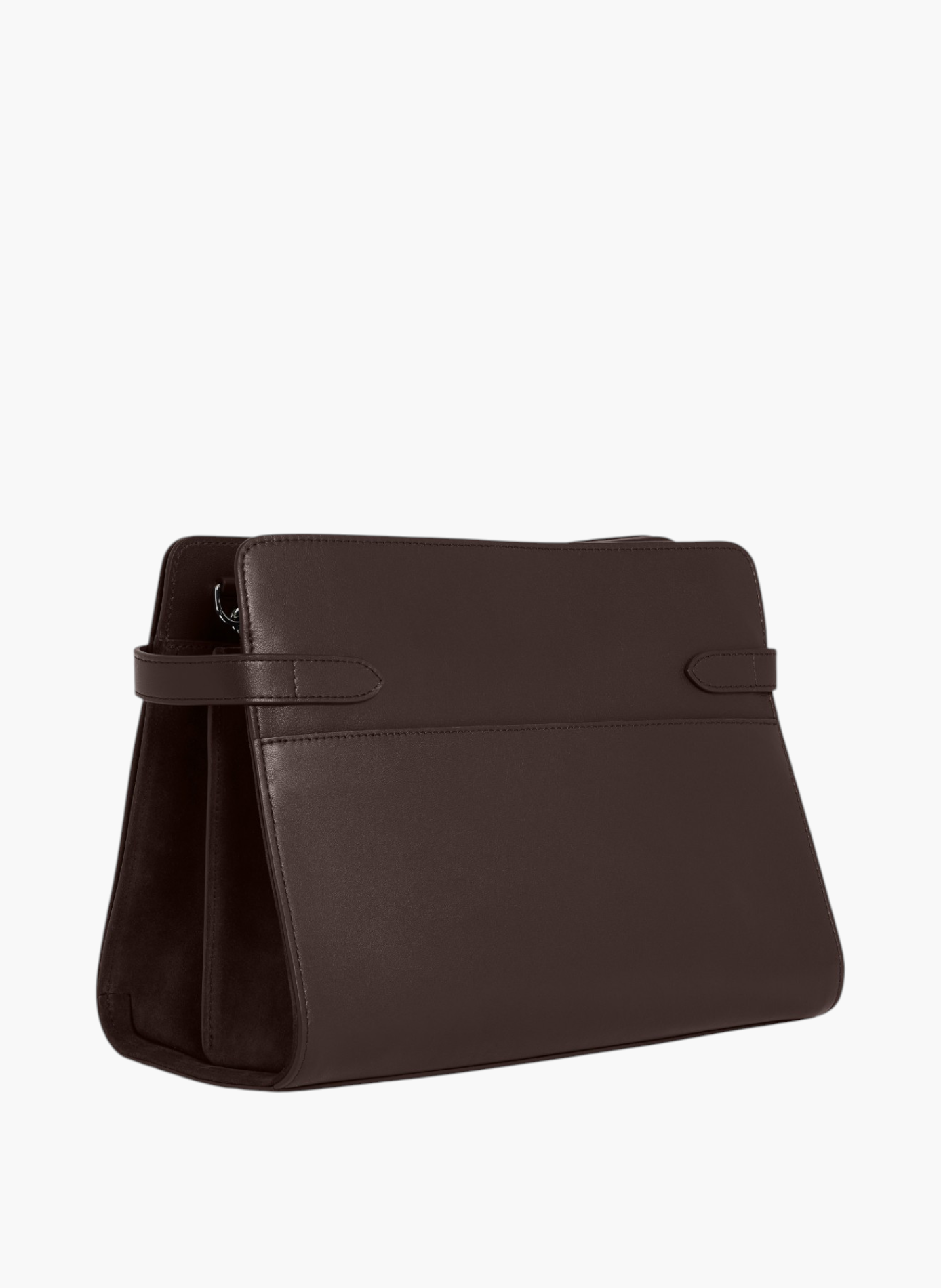 Sac porté épaule grand modèle emie en cuir lisse et nubuck LE TANNEUR Marron