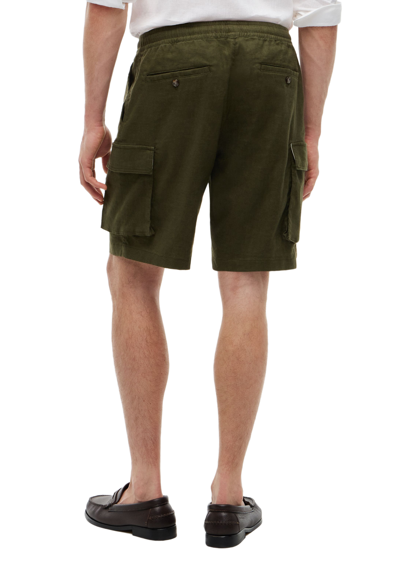 Short in blended linen TOMMY HILFIGER Khaki