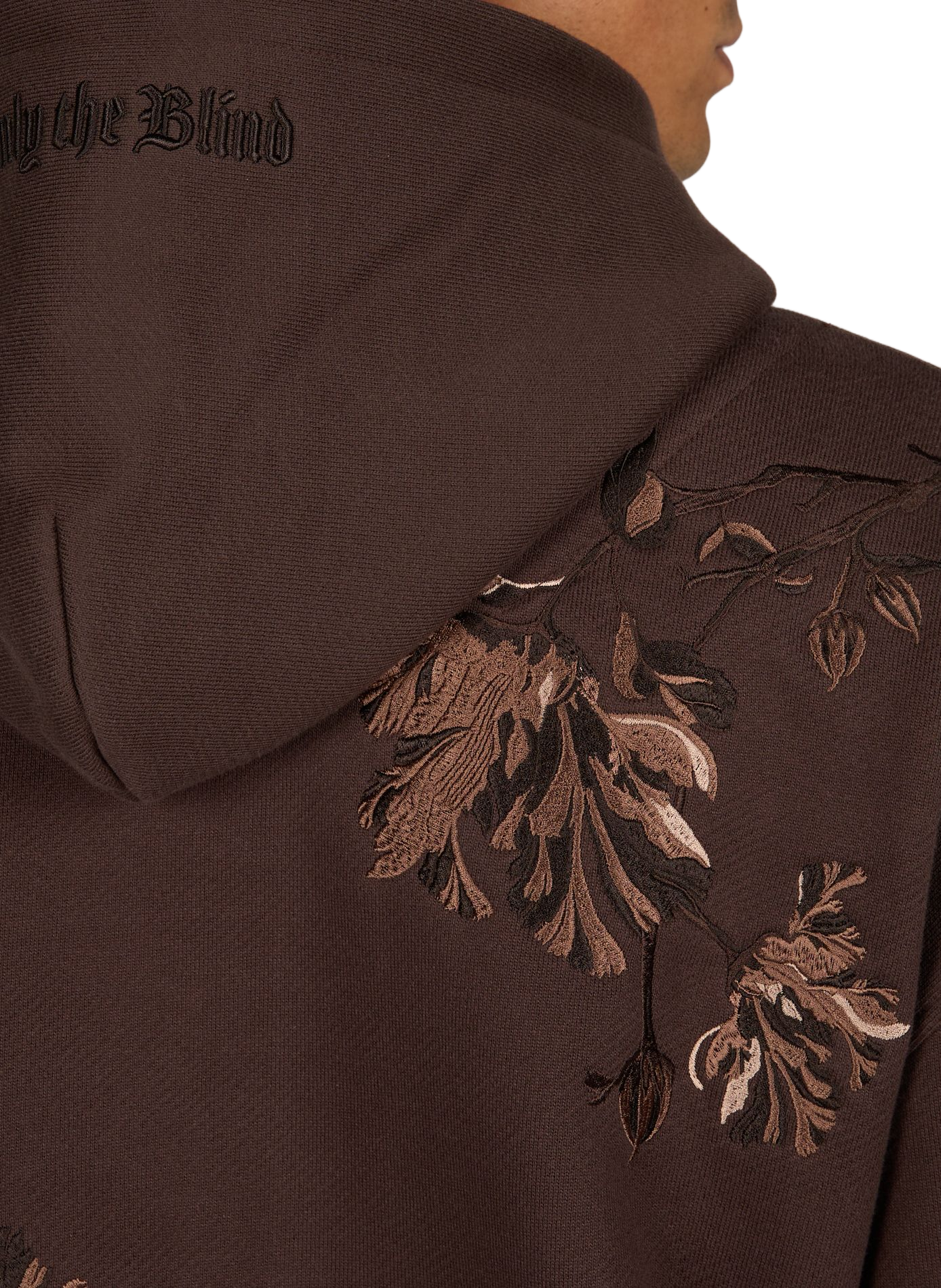 Oversized sweatshirt with embroidered details in cotton ONLY THE BLIND Brown