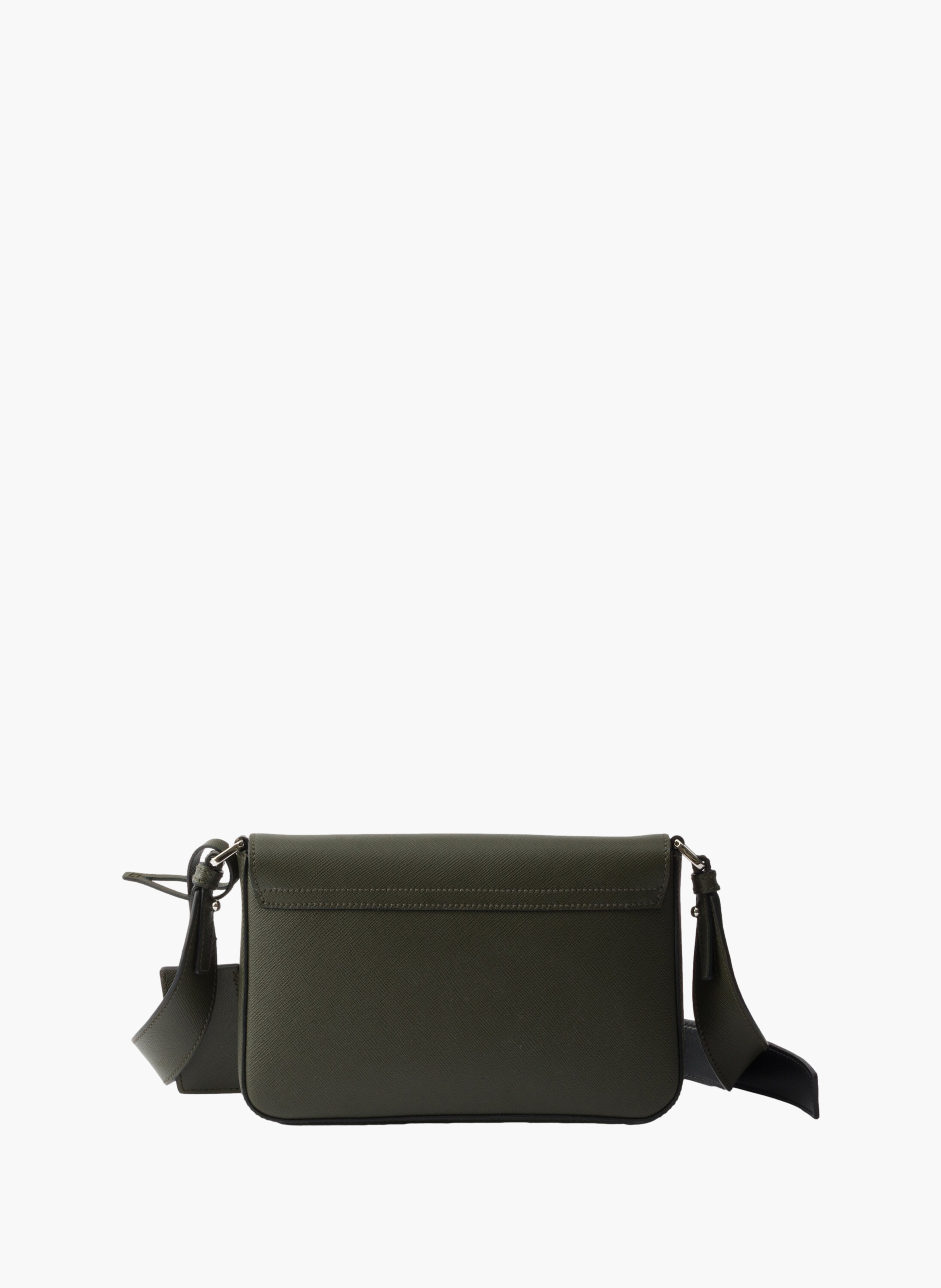 Sac porté épaule en cuir saffiano PRADA Vert