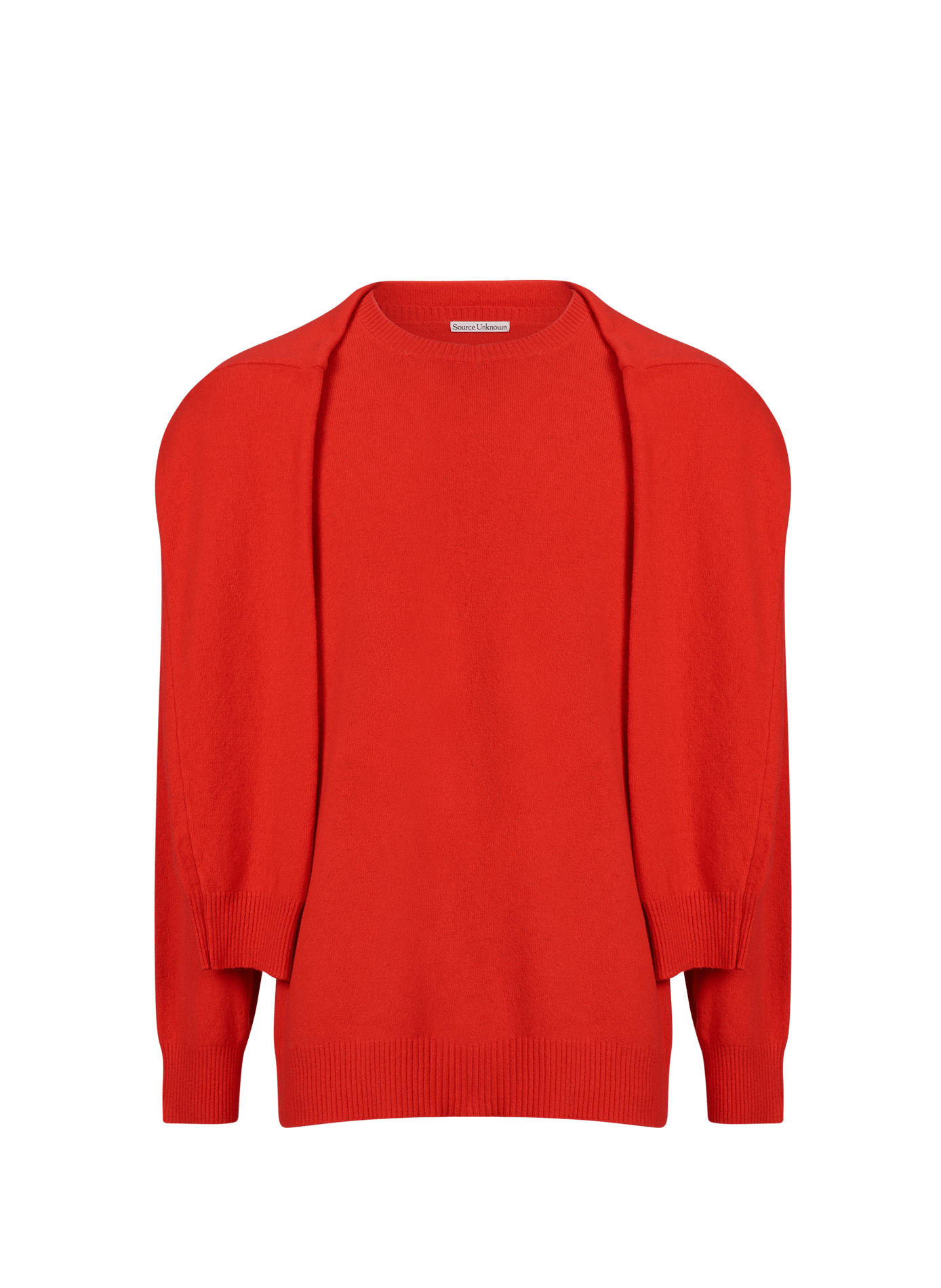 Wool-Blend Knitted Jumper SOURCE UNKNOWN Red
