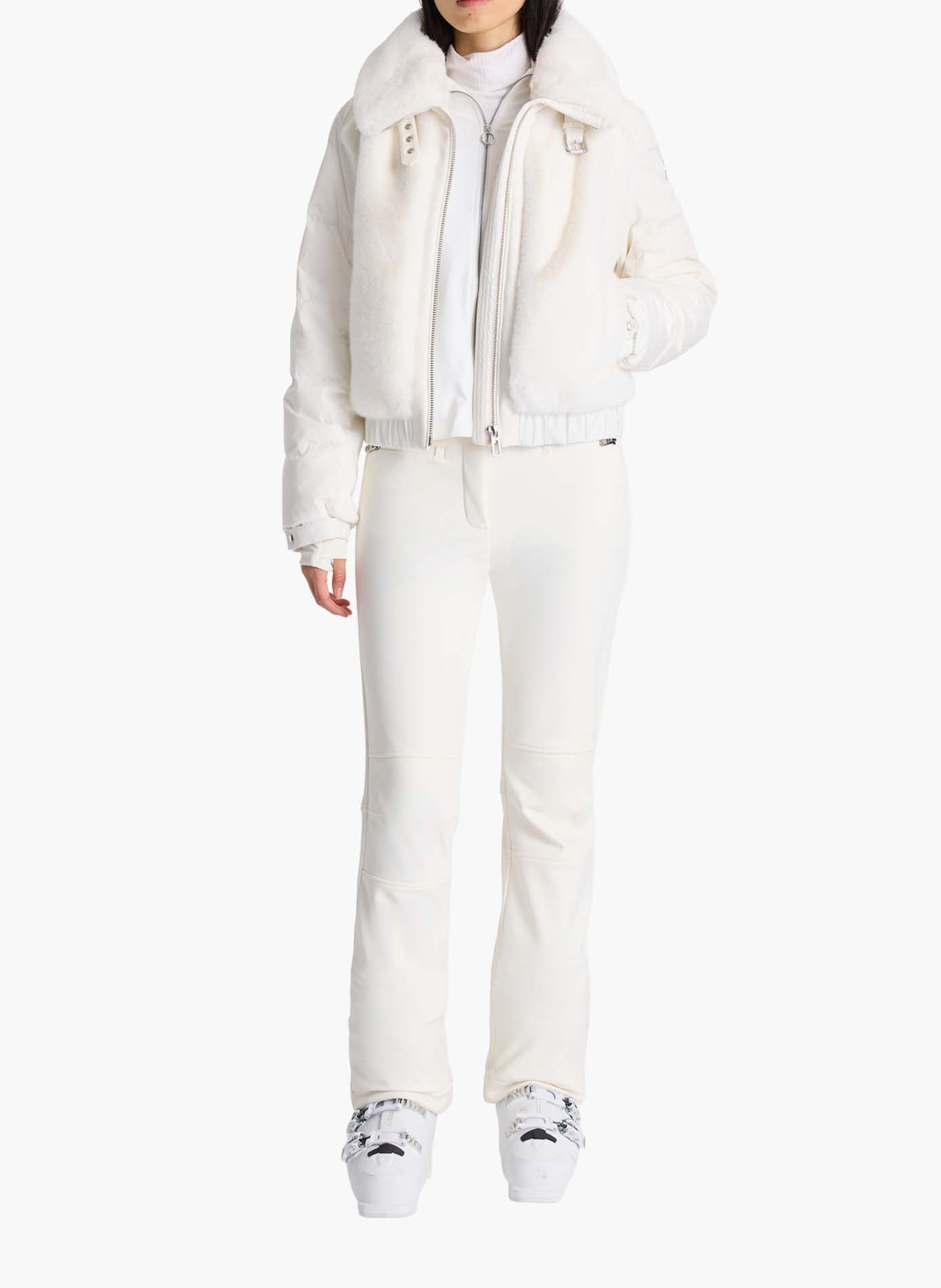 Veste de ski lenagima col chemise coupe regular FUSALP Blanc