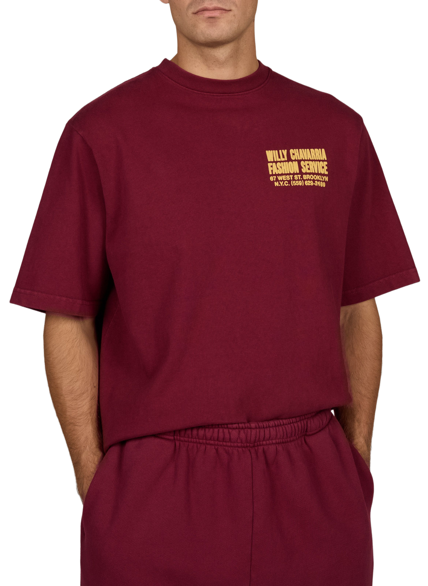 Straight-fit cotton T-shirt WILLY CHAVARRIA Red