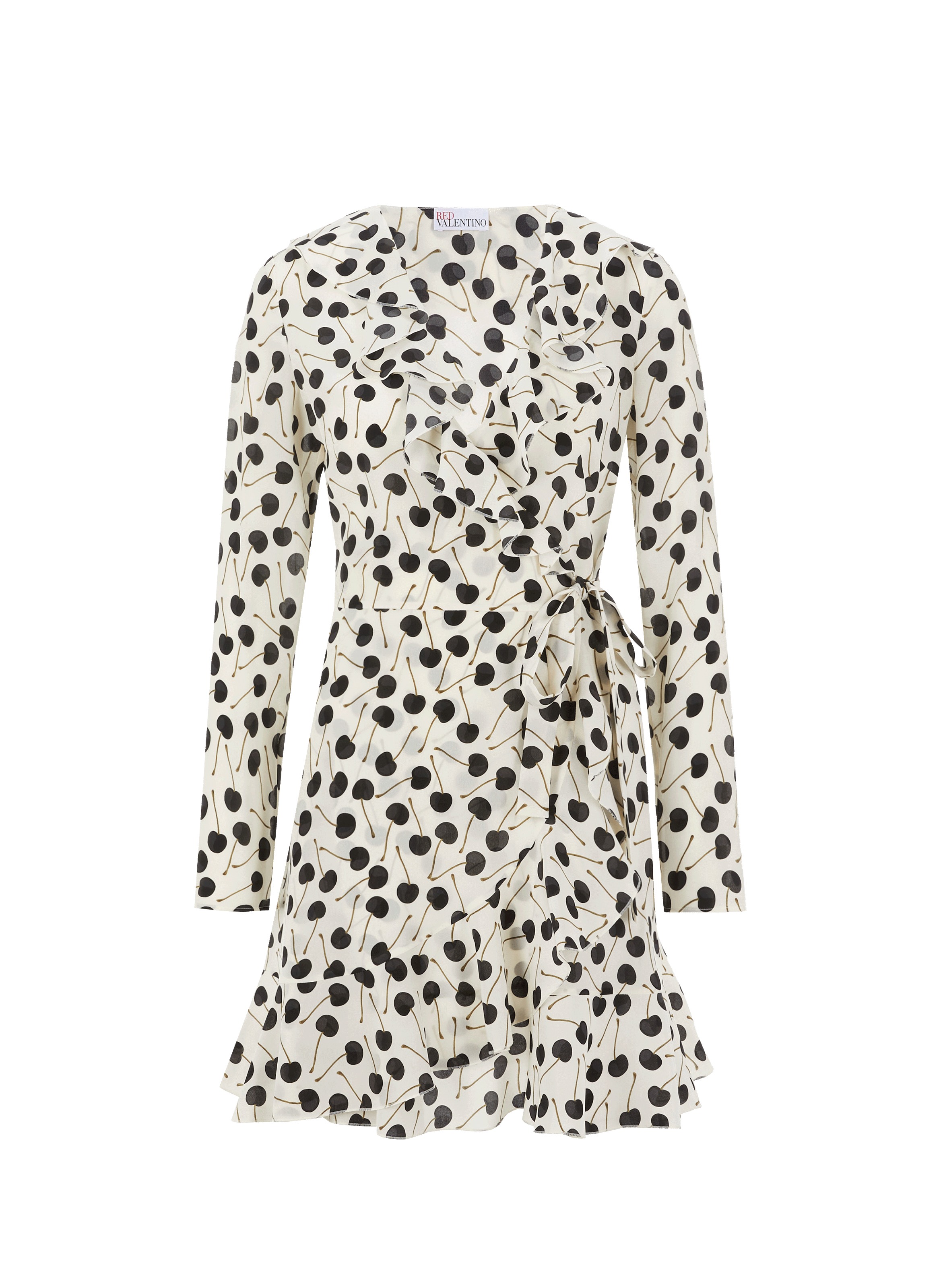 Robe en soie à volant