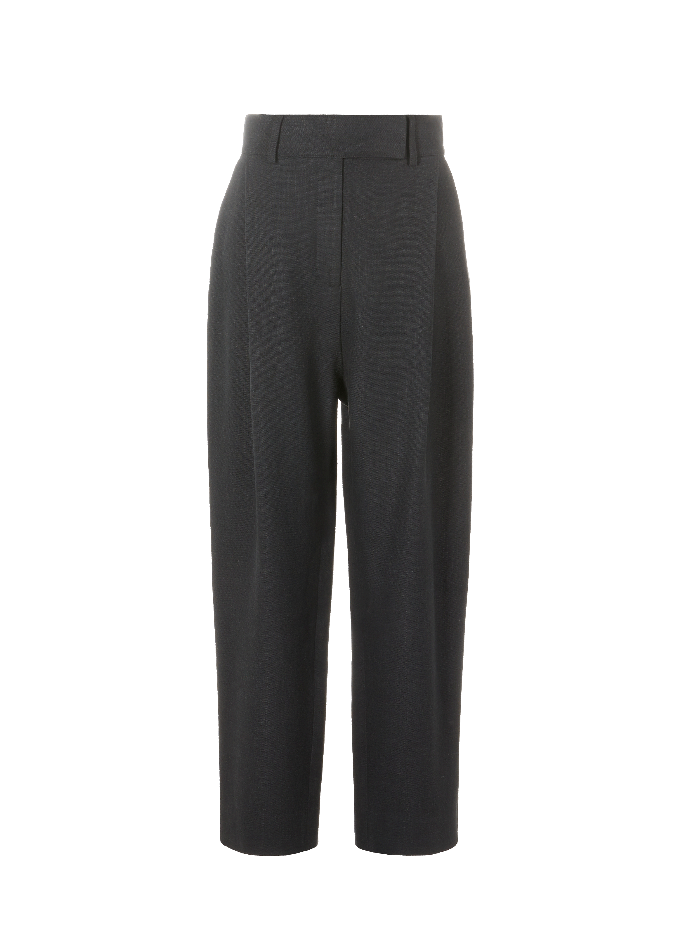 Pantalon carotte en lin mélangé