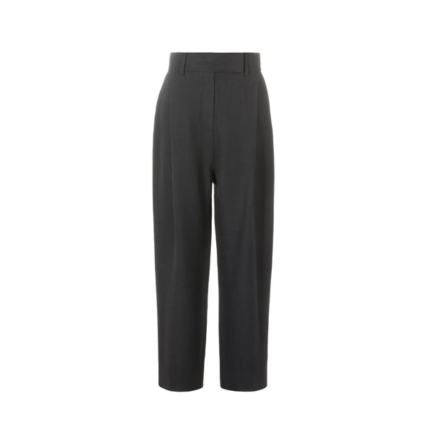 Pantalon carotte en lin mélangé