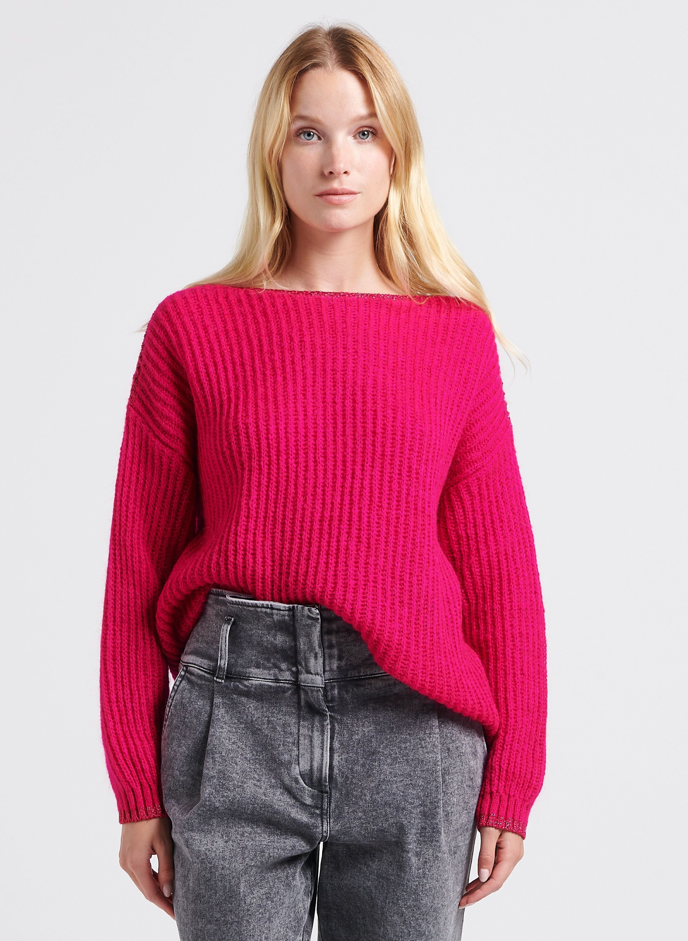 Pull col rond ample ajouré