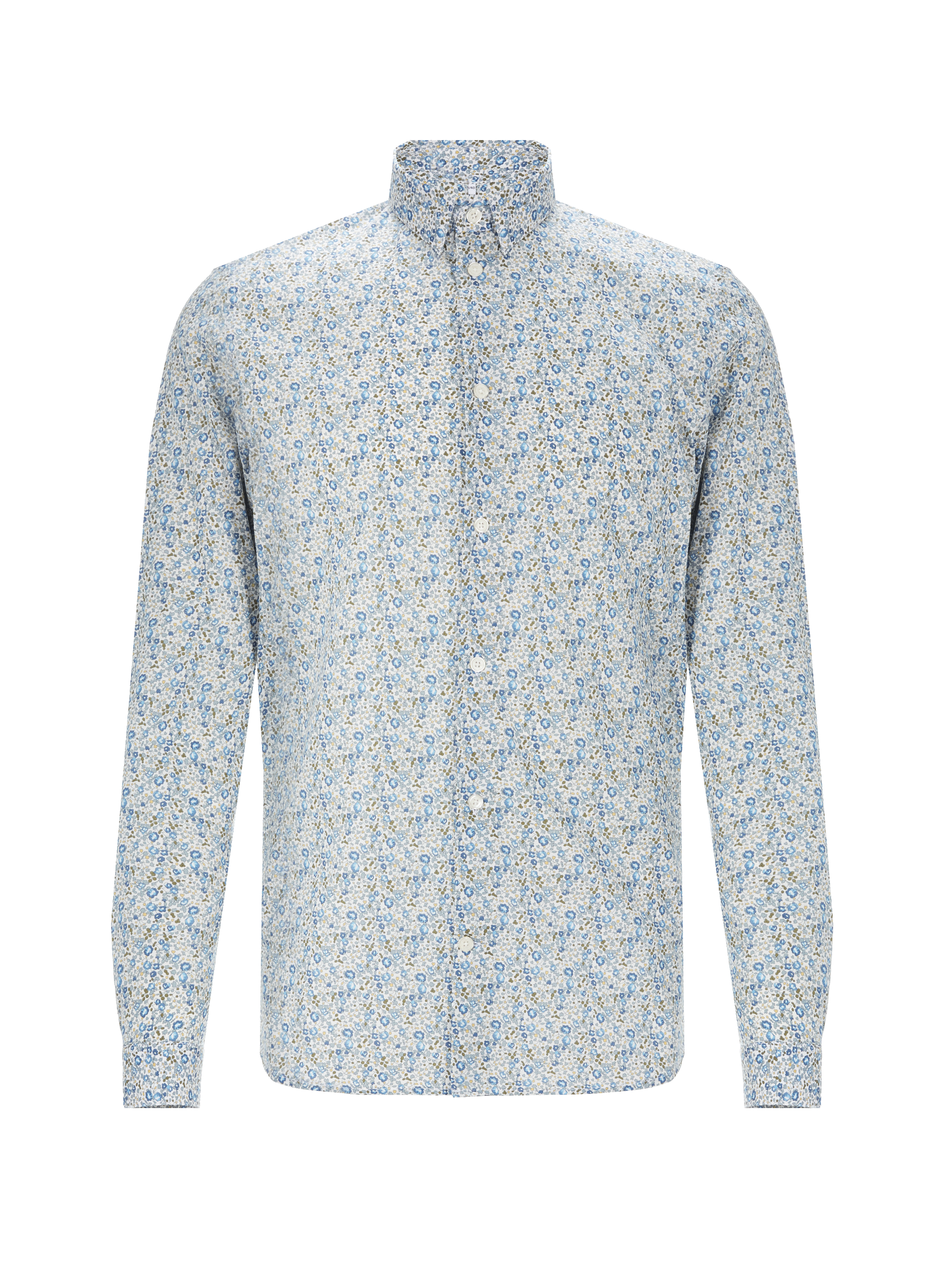 Chemise imprimé Liberty en coton  AU PRINTEMPS PARIS Bleu