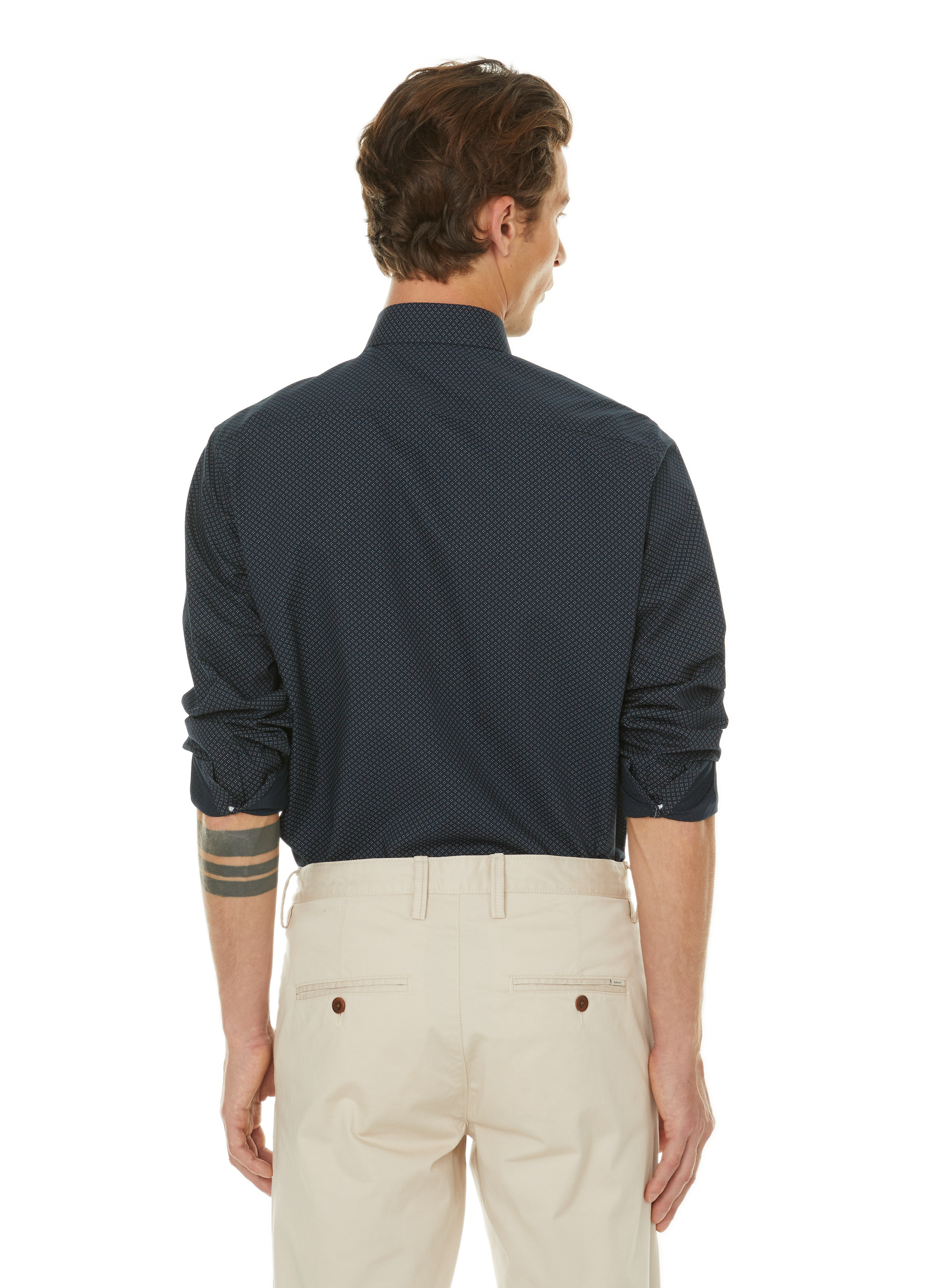 Printed cotton shirt AU PRINTEMPS PARIS Blue