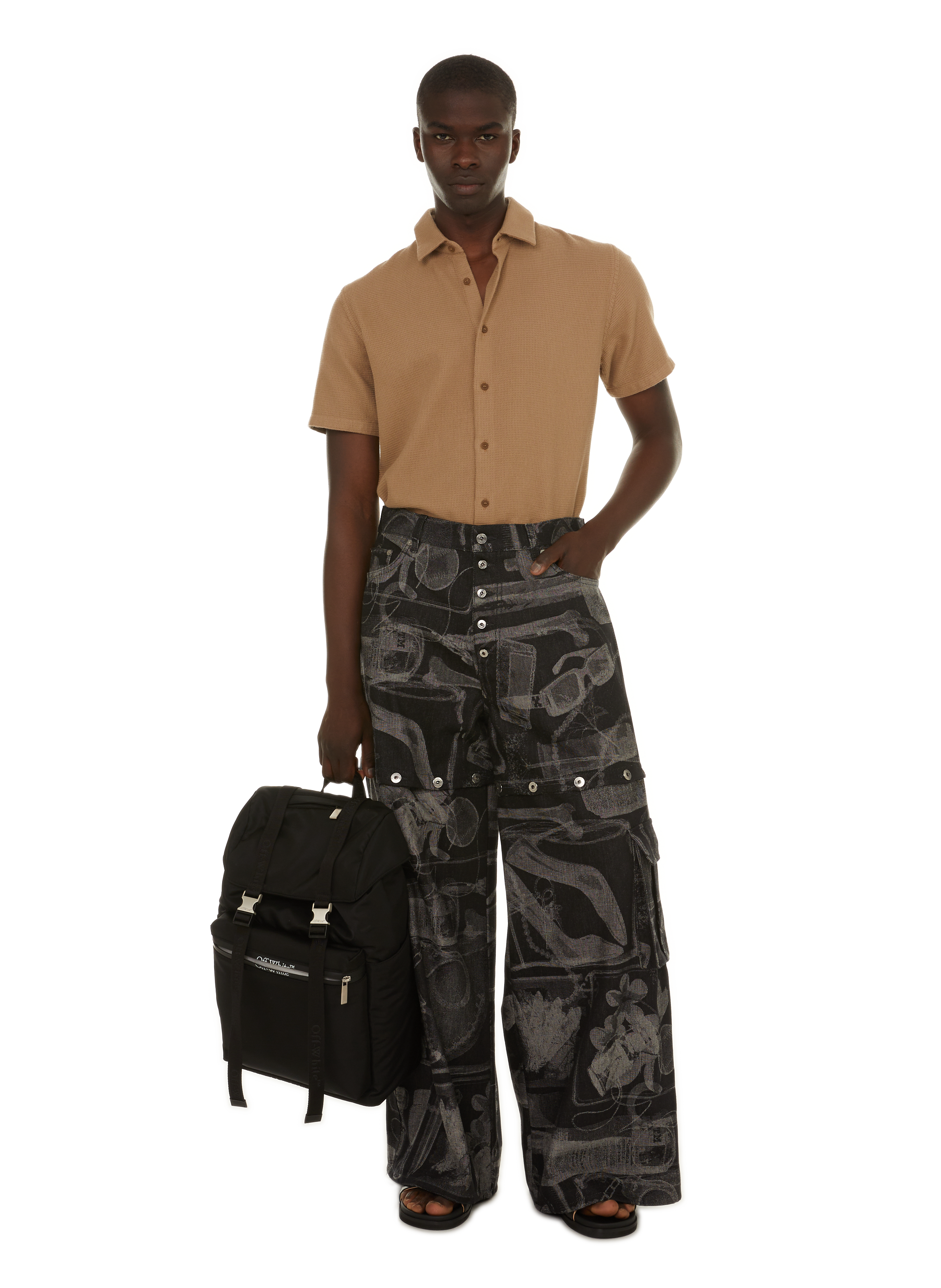 Logo backpack OFF-WHITE Black