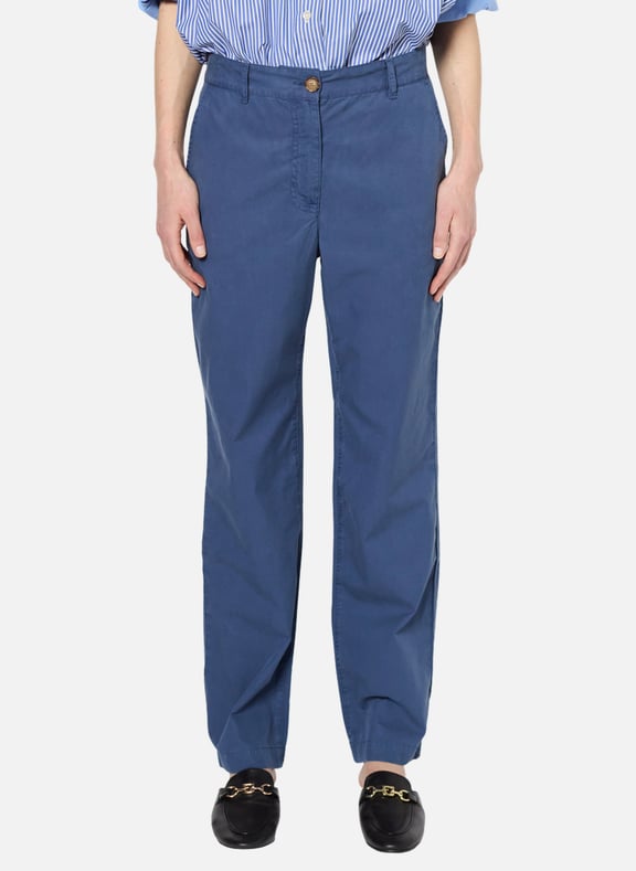 Pantalon large en lin et lyocell - laurette Bleu by GERARD DAREL GERARD DAREL Pantalon large en lin et lyocell - laurette Bleu