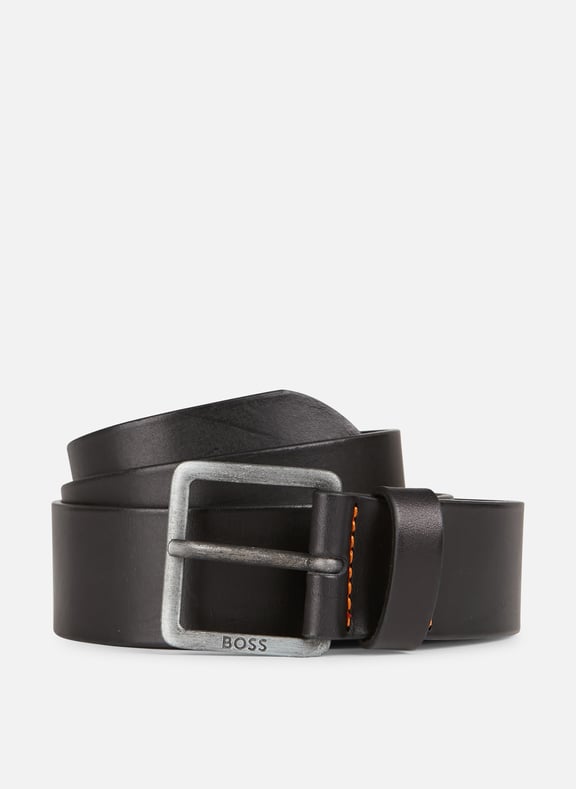 Ceinture en cuir lisse Noir by BOSS BOSS Ceinture en cuir lisse Noir