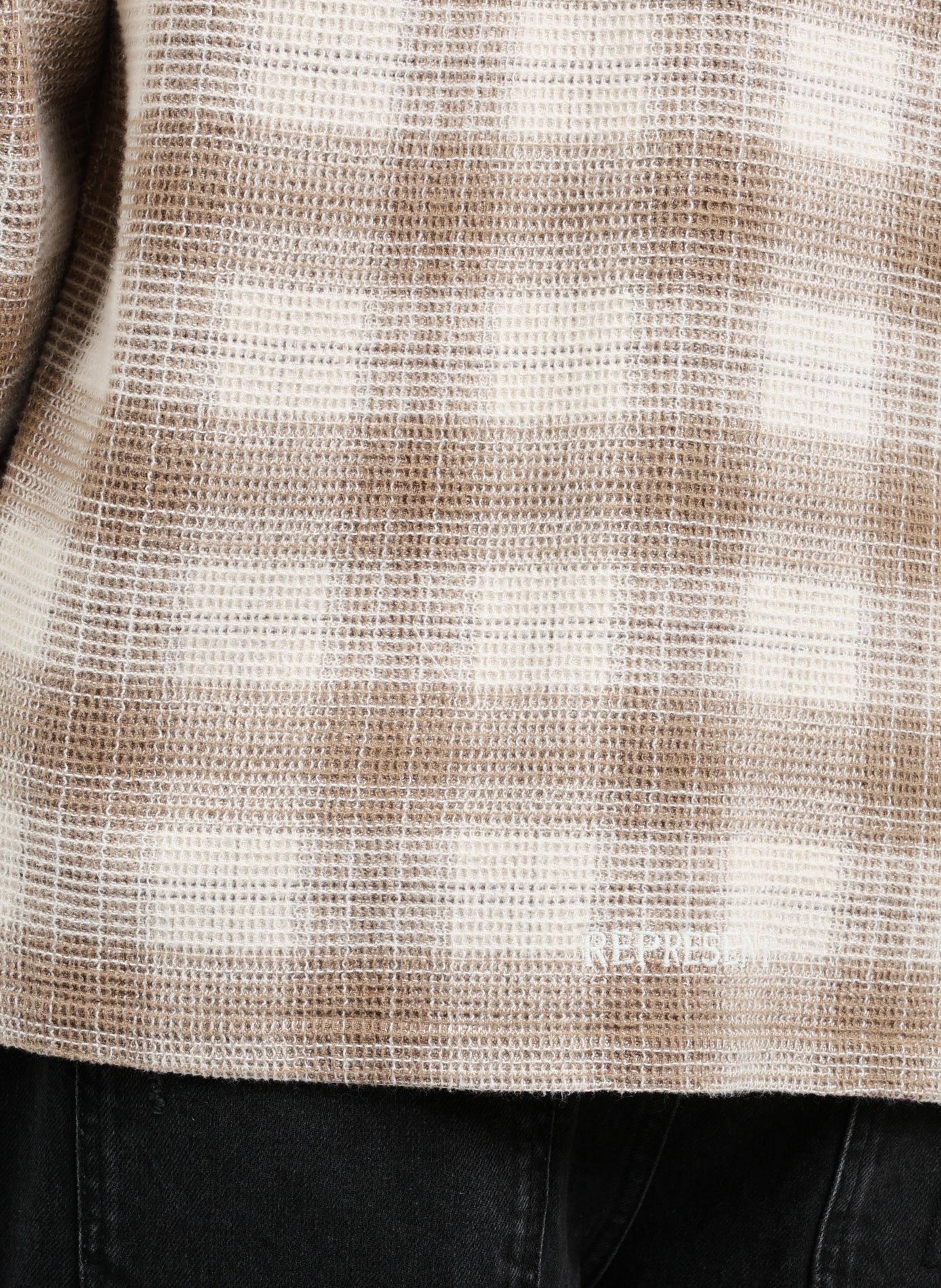 Flannel Waffle Overshirt REPRESENT Brown