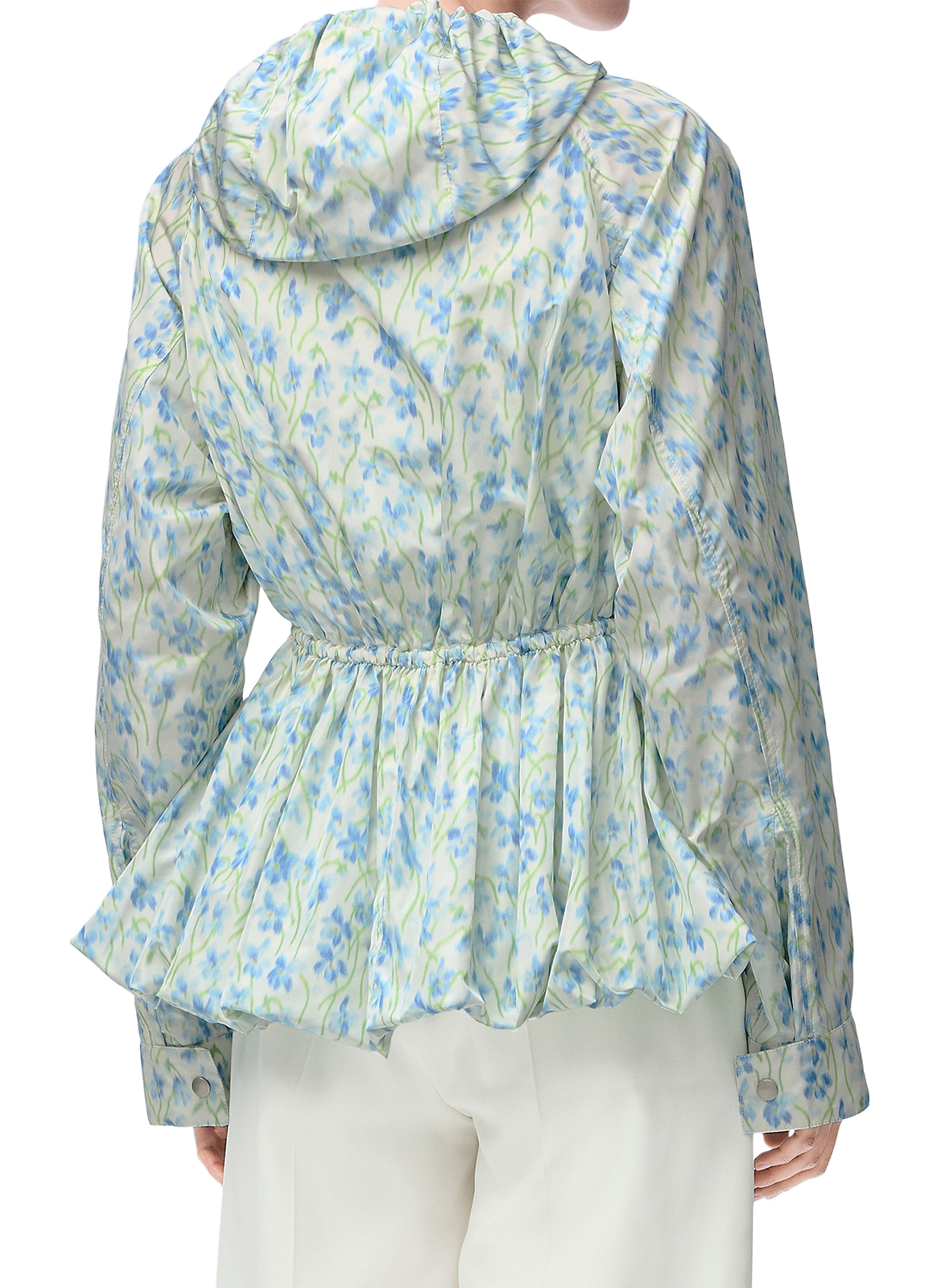 Hooded jacket in mixed silk taffeta LOEWE Blue