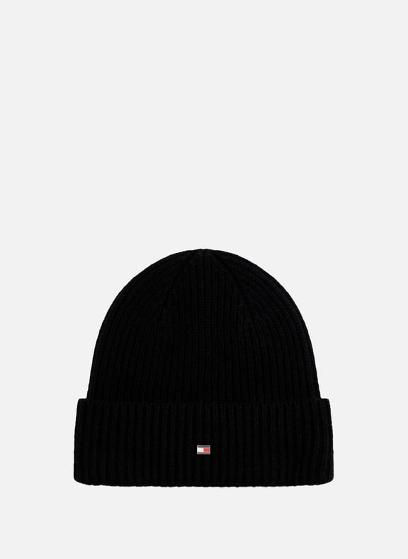 Bonnet Hilfiger Flag en cachemire Noir by TOMMY HILFIGER TOMMY HILFIGER Bonnet Hilfiger Flag en cachemire Noir