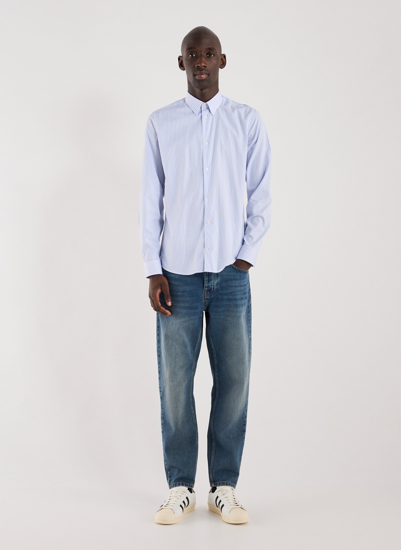 Cotton shirt AU PRINTEMPS PARIS Blue