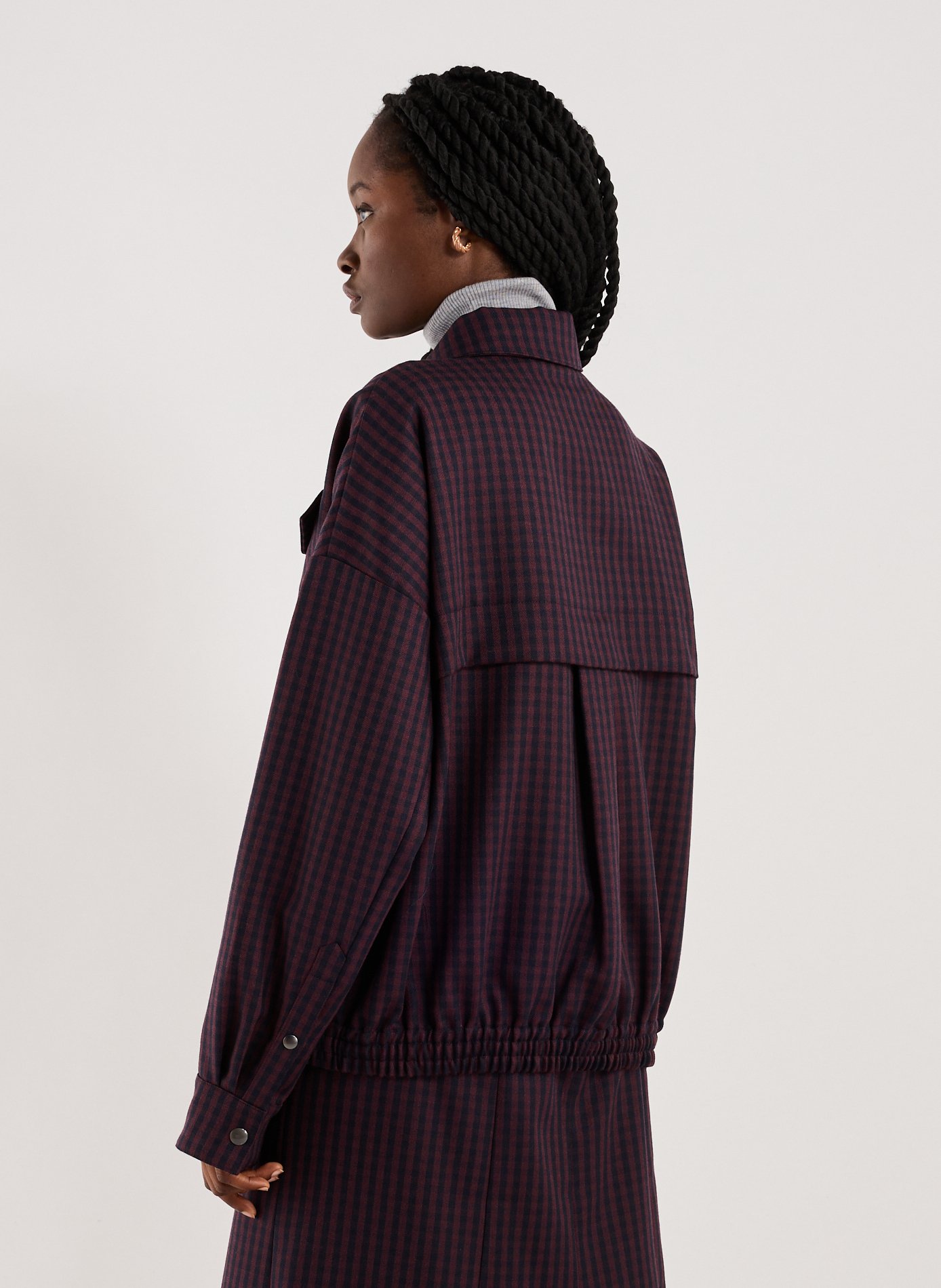 Veste à carreaux en laine TIBI Multicolore