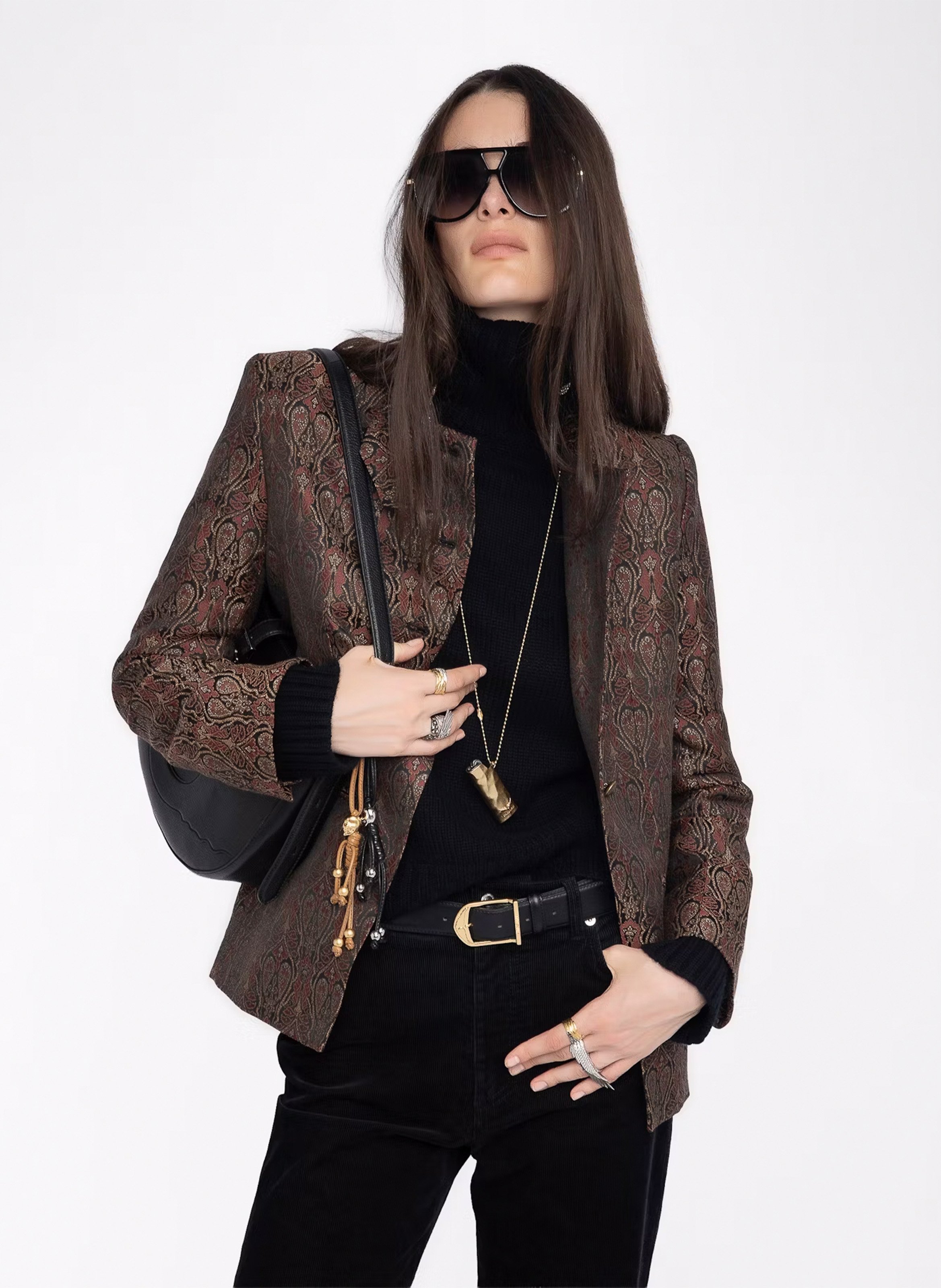 Veste de tailleur imprimée verysa ZADIG&VOLTAIRE Noir