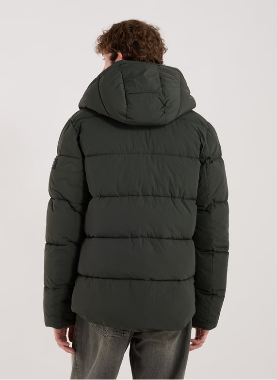 Parka matelassée à capuche amovible | Kaki by ECOALF Parka matelassée à capuche amovible Kaki