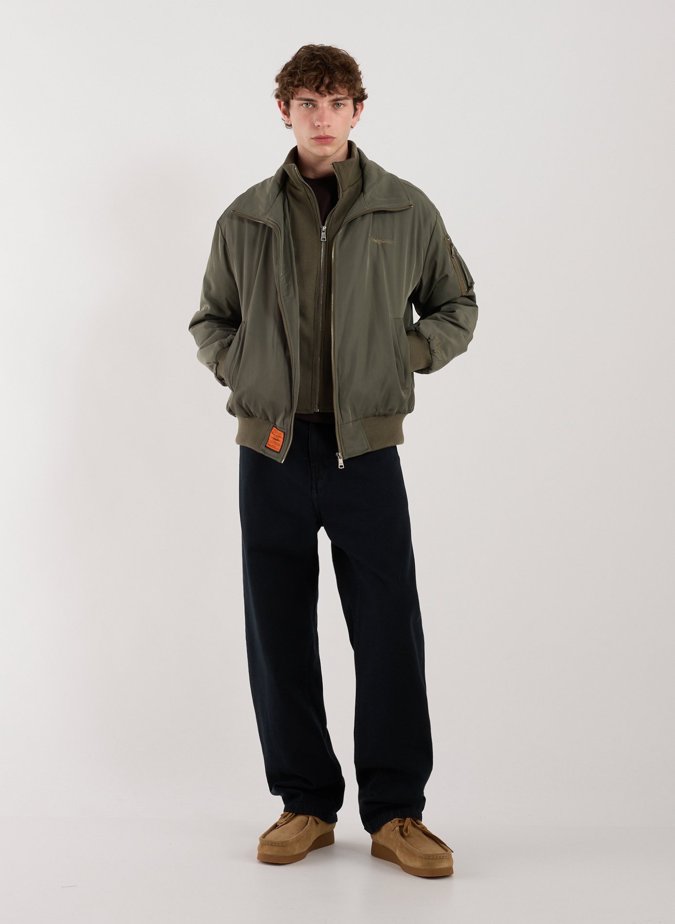 Bomber ample à col montant BOMBERS ORIGINAL Kaki