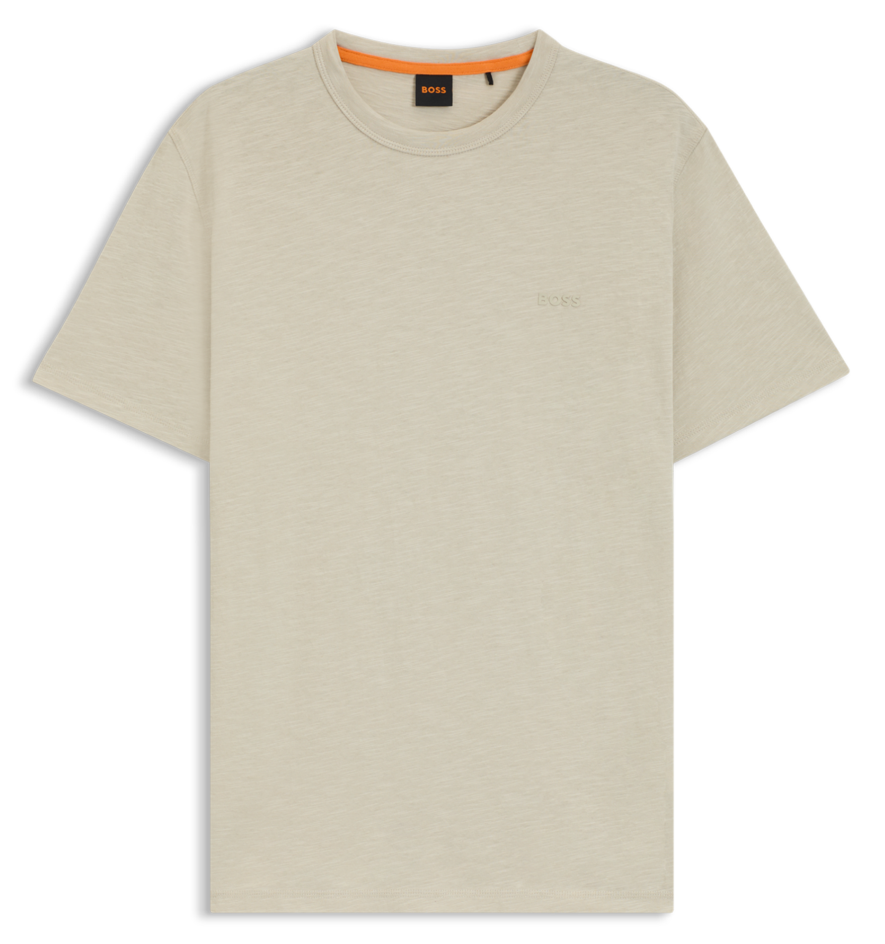 Tee-shirt col rond en coton BOSS Beige