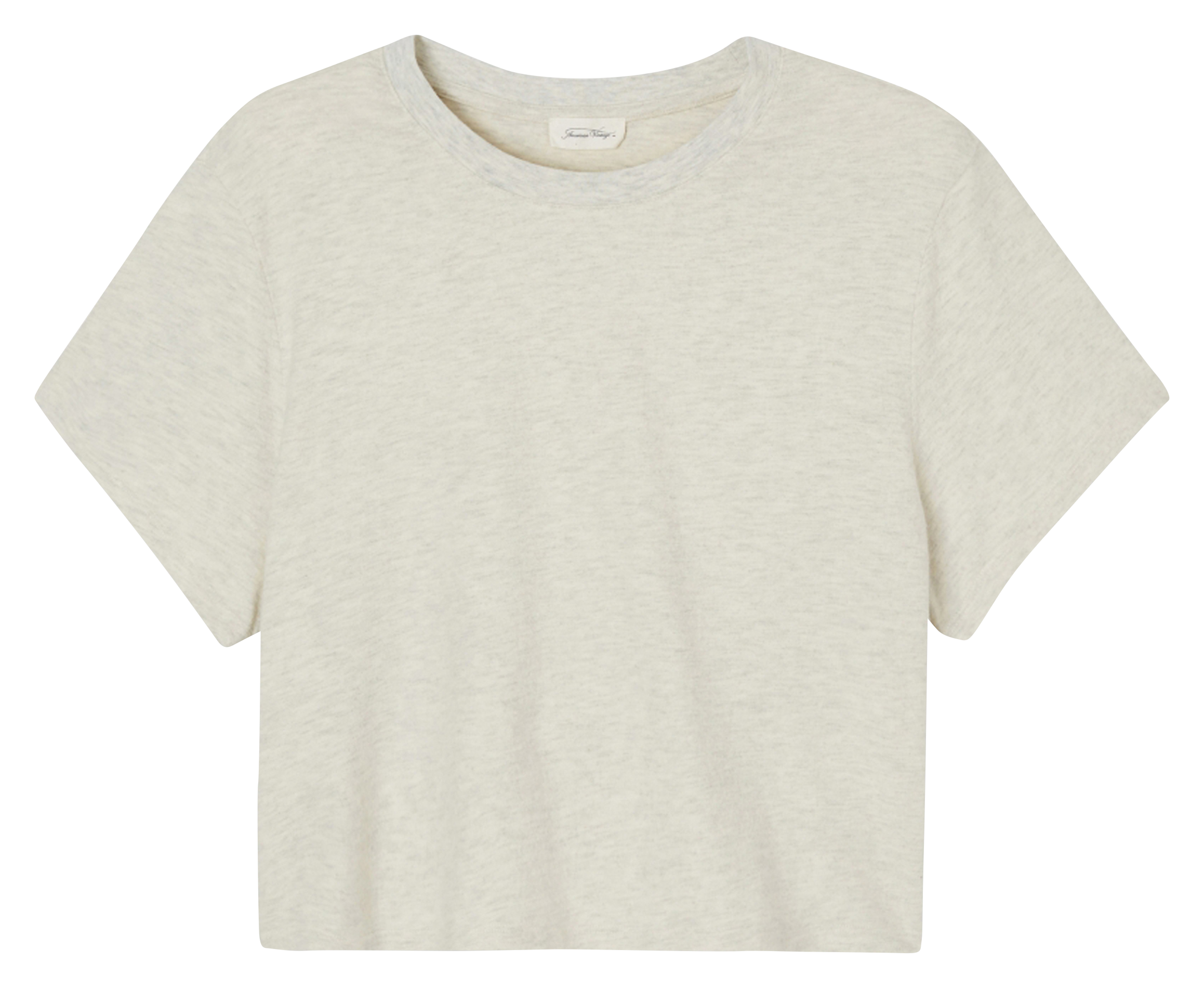 Tee shirt chiné col rond en coton mélangé ypawood Gris