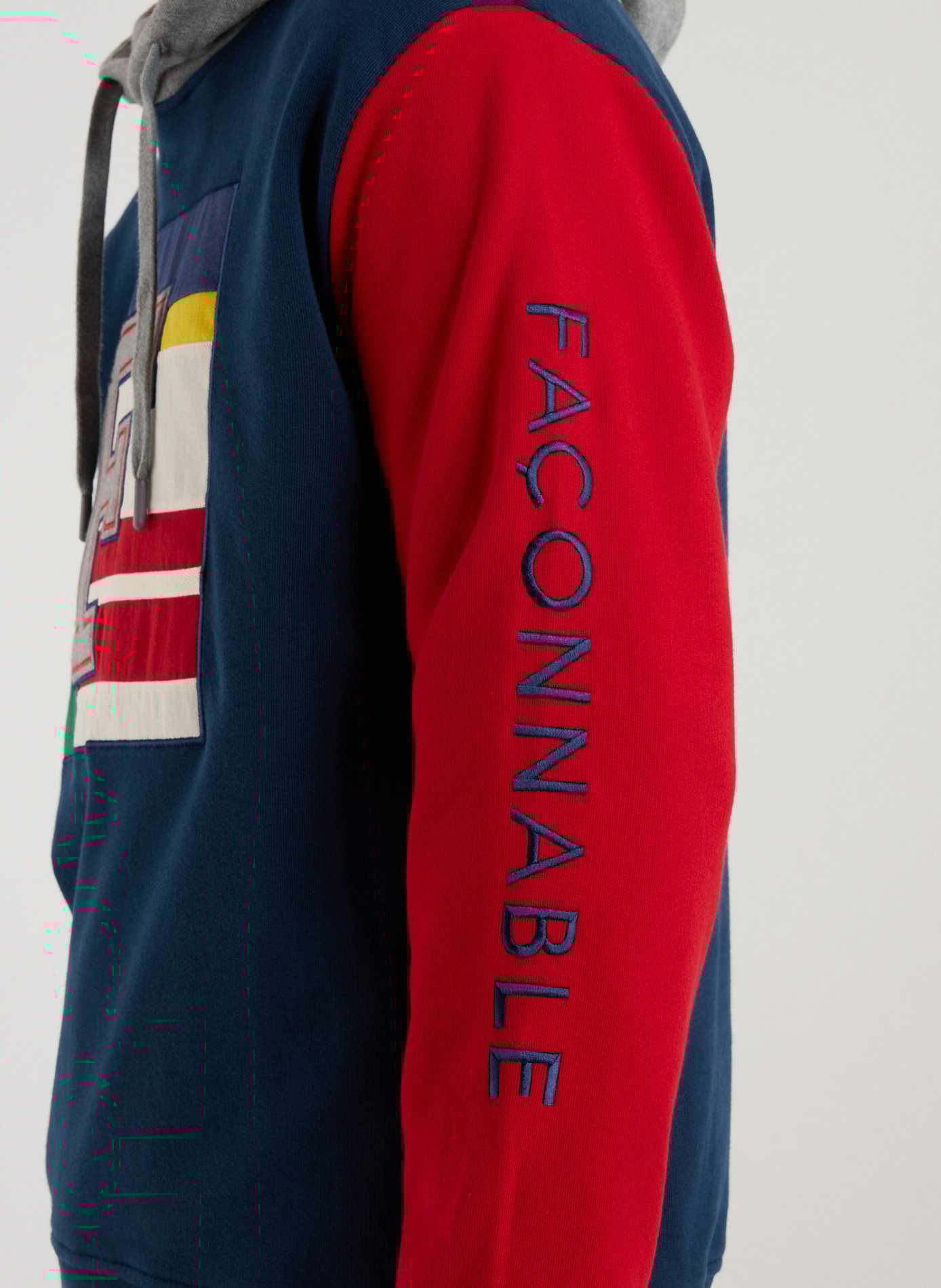 Hoodie en coton mélangé FACONNABLE Bleu