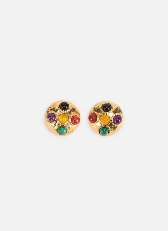Boucles d'oreille en laiton et pierre SYLVIA TOLEDANO Boucles d'oreille en laiton et pierre SYLVIA TOLEDANO