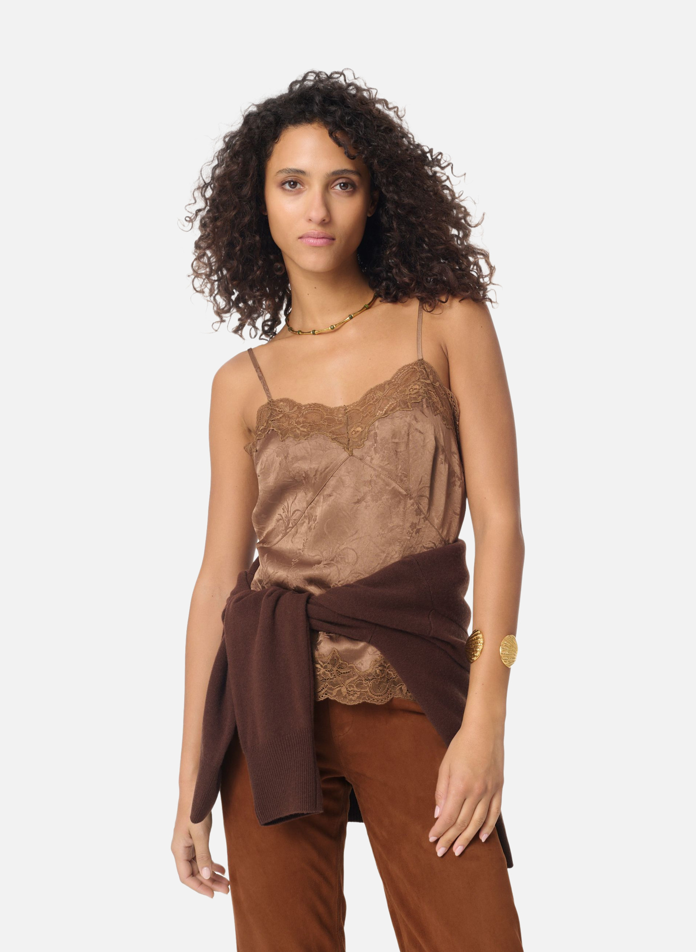 Débardeur glycine VANESSA BRUNO Marron